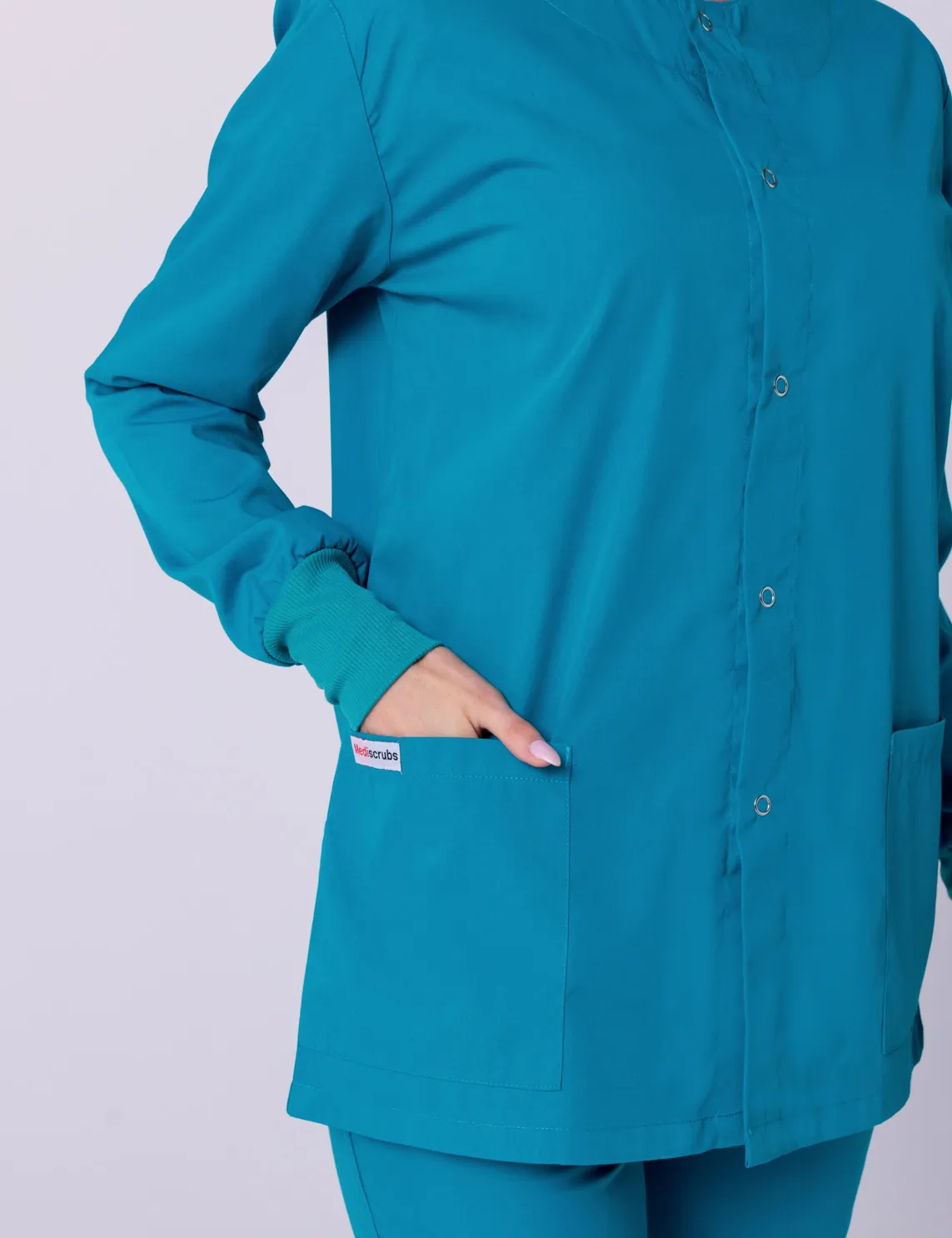 Women's Scrub Jacket - Teal - Small - 1