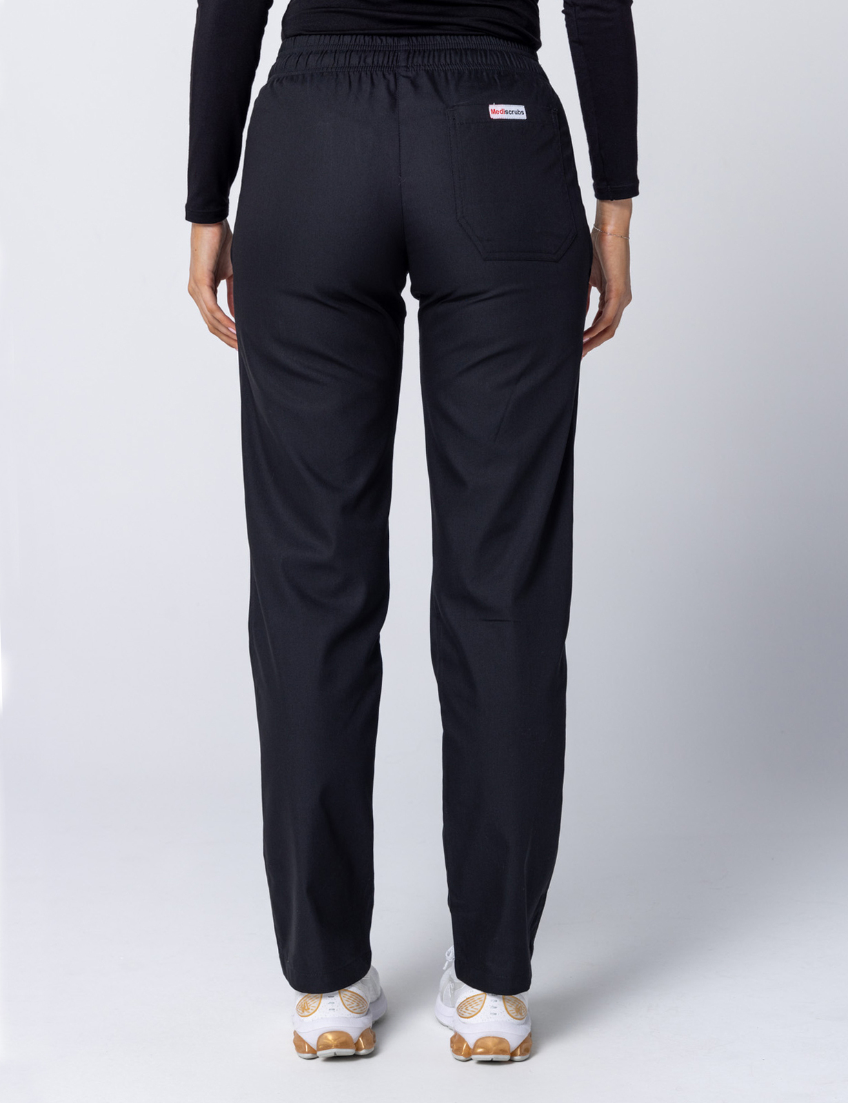 Women's Regular Cut Pants - Black - 2X Large - 1