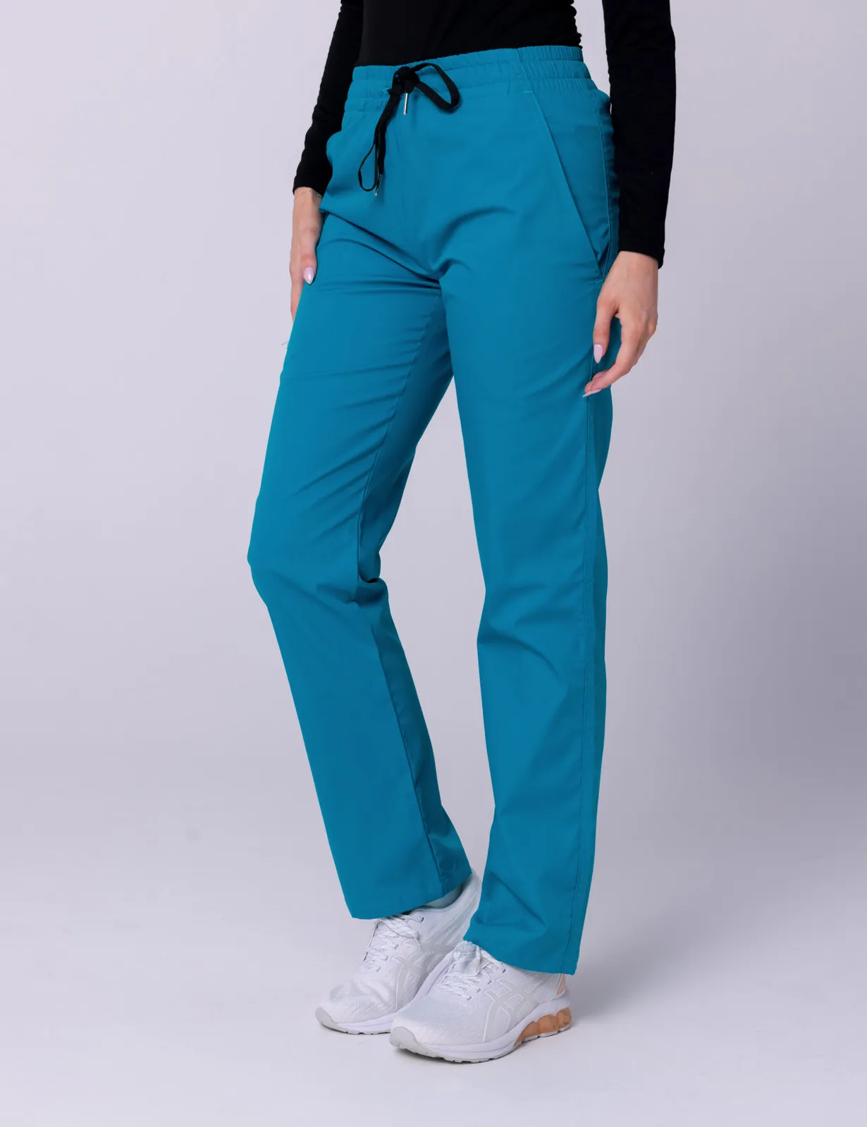 Women's Regular Cut Pants - Teal - Small - 1
