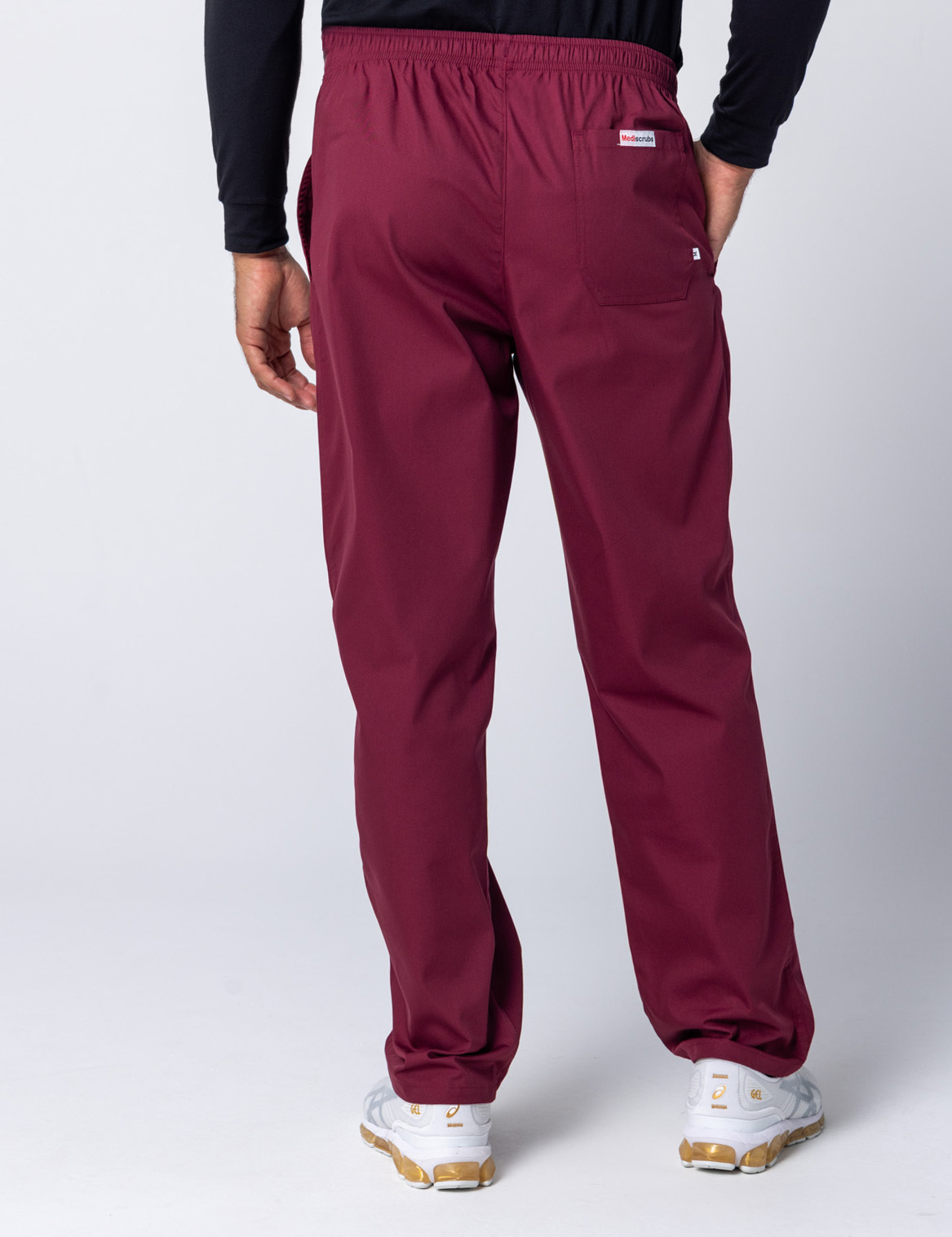 Men's Regular Cut Pants - Burgundy - 2X Large - 1