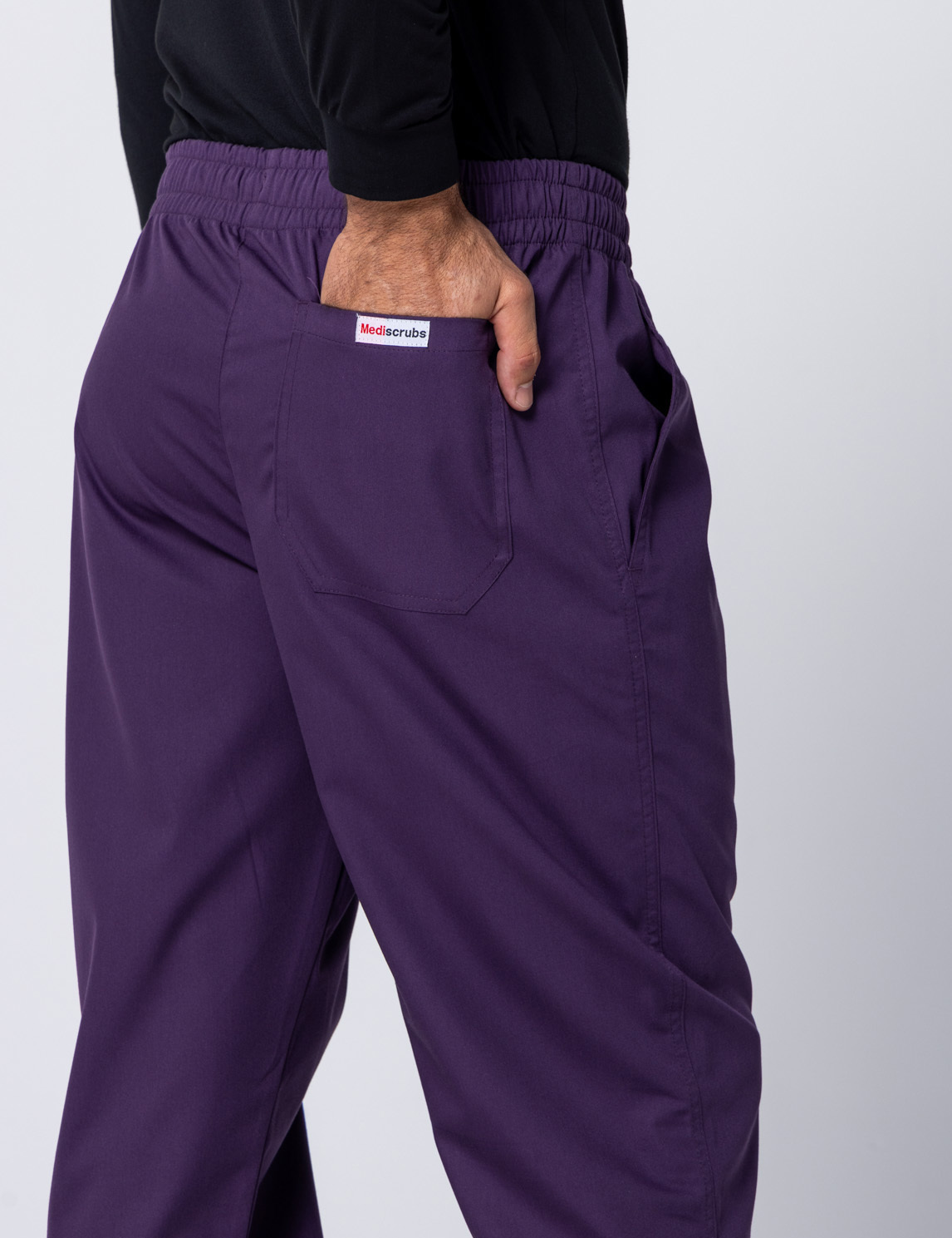 Men's Regular Cut Pants - Aubergine - X Small - 1