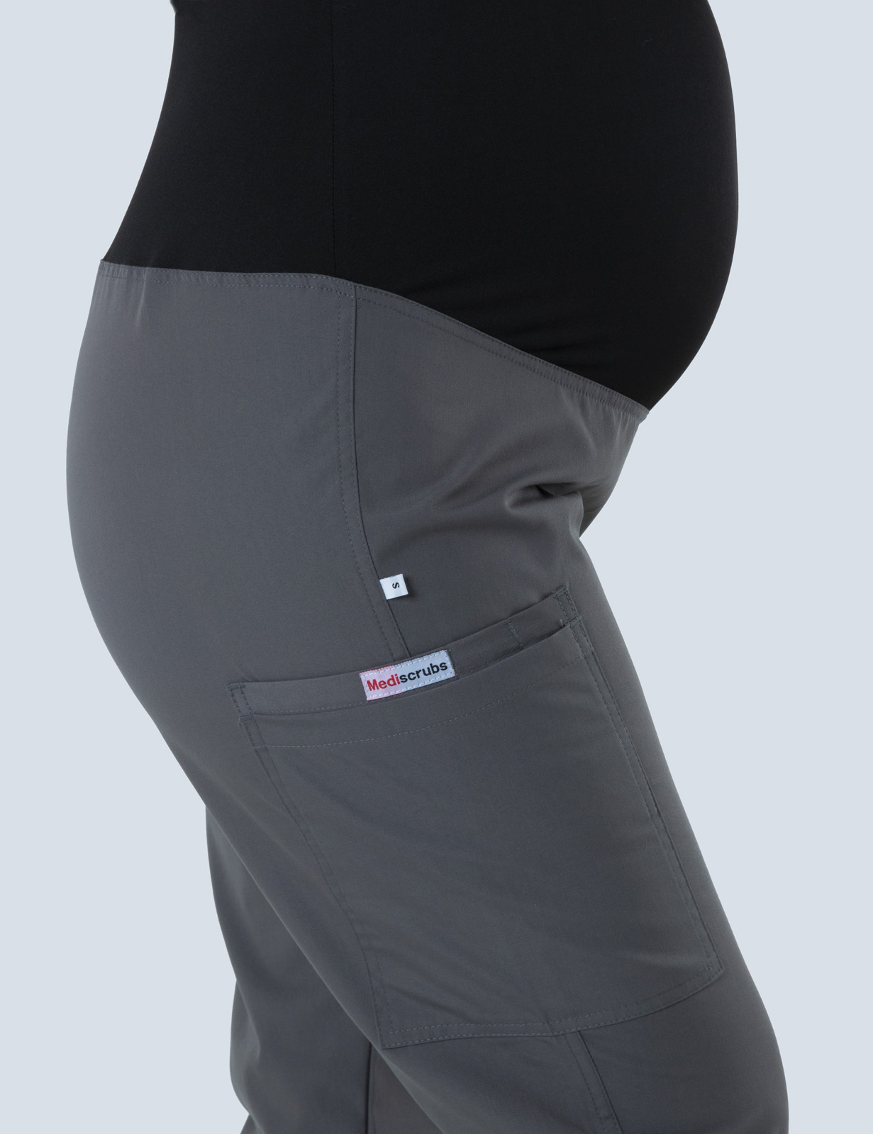 Maternity Pants - Steel Grey - X Small - 1