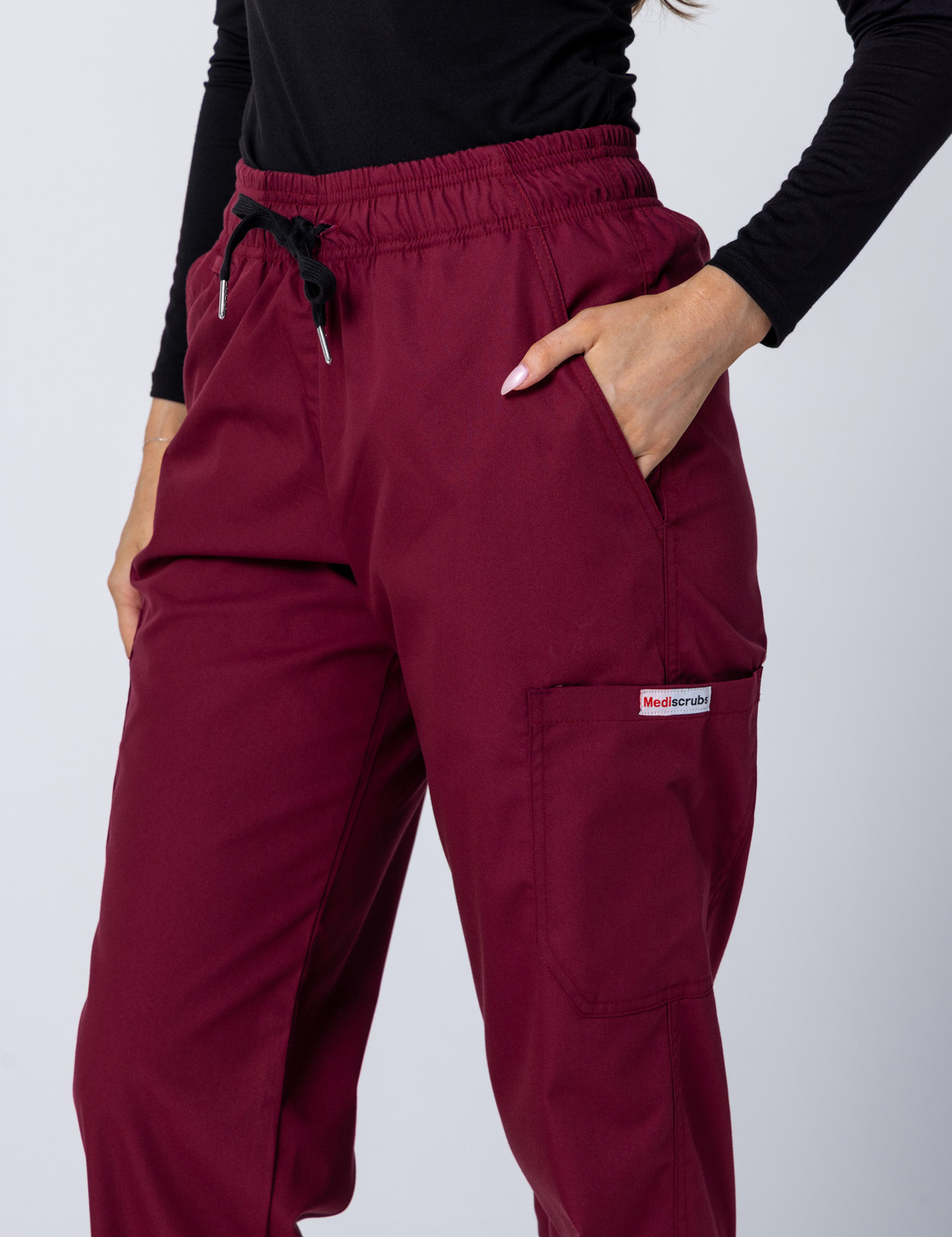 Women's Cargo Performance Pants - Burgundy - 2X Large - 1