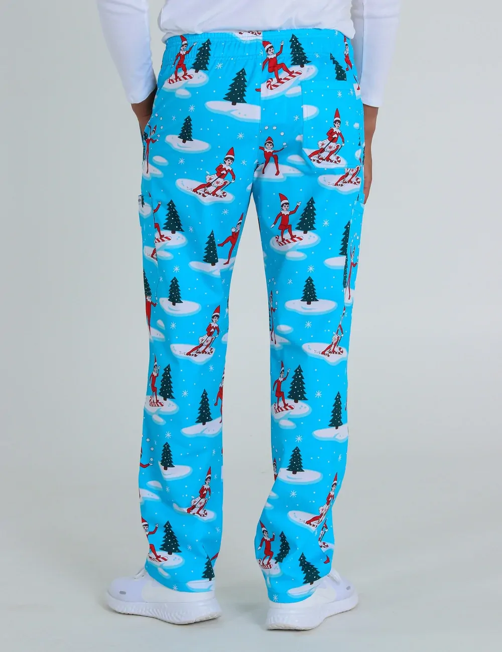 Christmas is Better with Us Men's Cargo Scrub Pants featuring The Elf on the Shelf® - XXS - 1