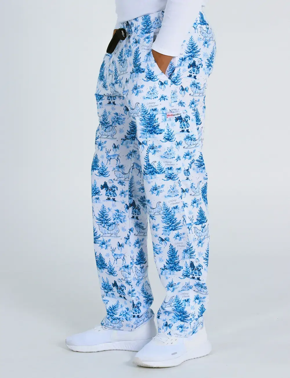 Noel Heritage Christmas Toile Men's Cargo Scrub Pants - XL - 1