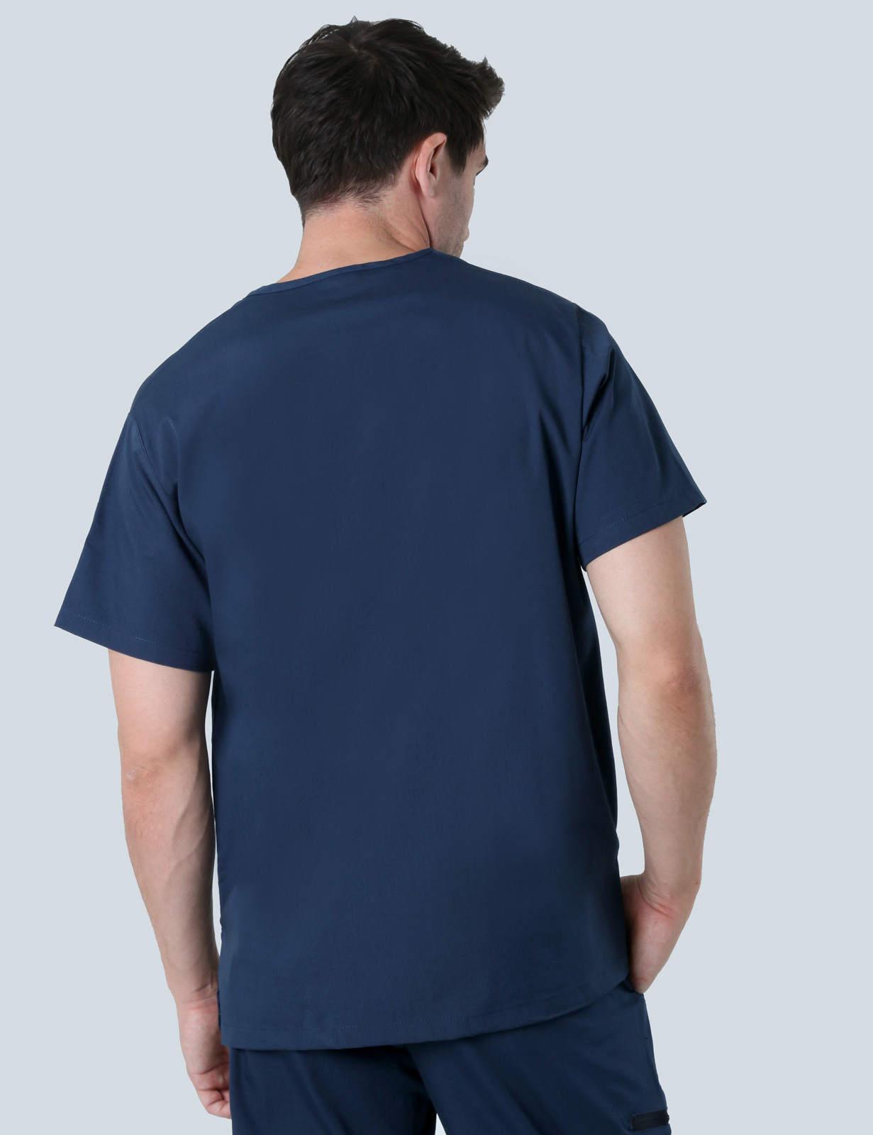 Men's Fit Solid Scrub Top - Navy - X Small - 1
