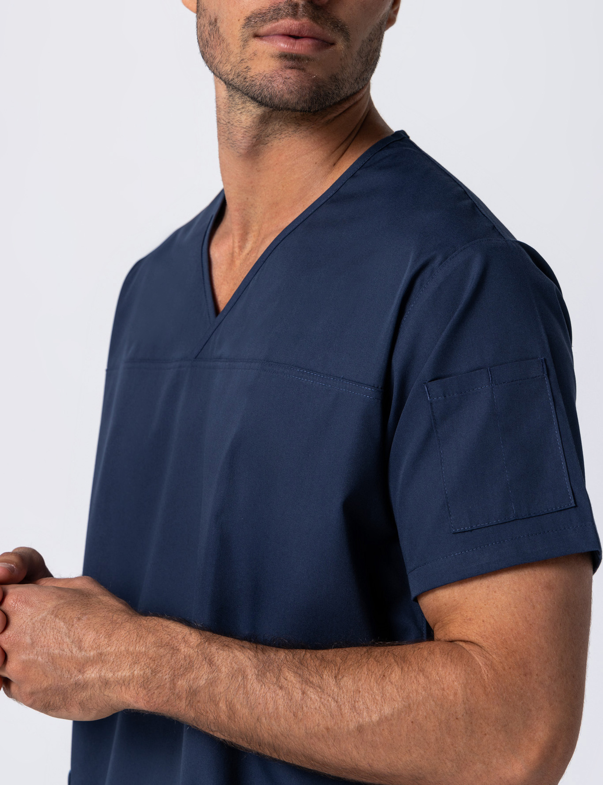Men's Fit Solid Scrub Top - Navy - 4X large - 1