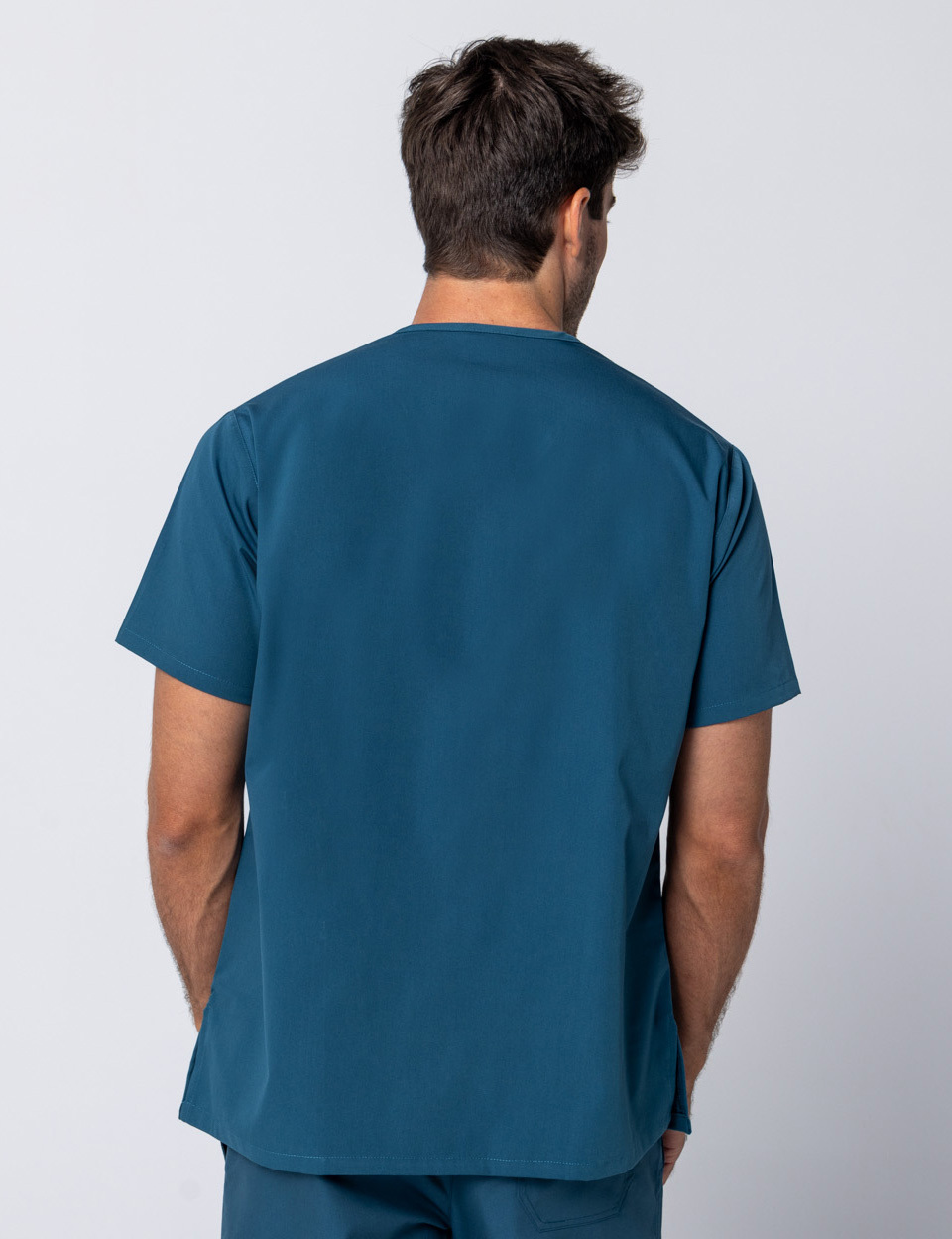 Men's Fit Solid Scrub Top - Caribbean - X Small - 1