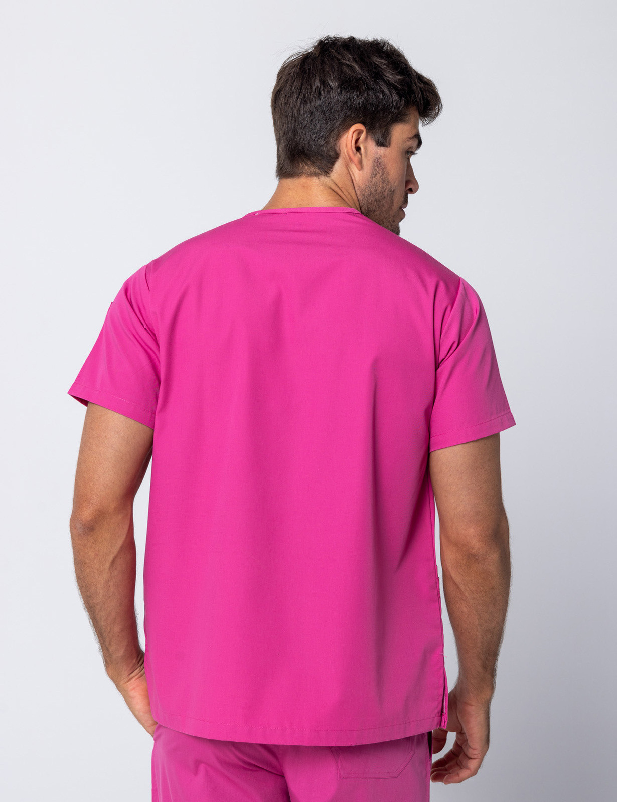 Men's Fit Solid Scrub Top - Pink - X Small - 1