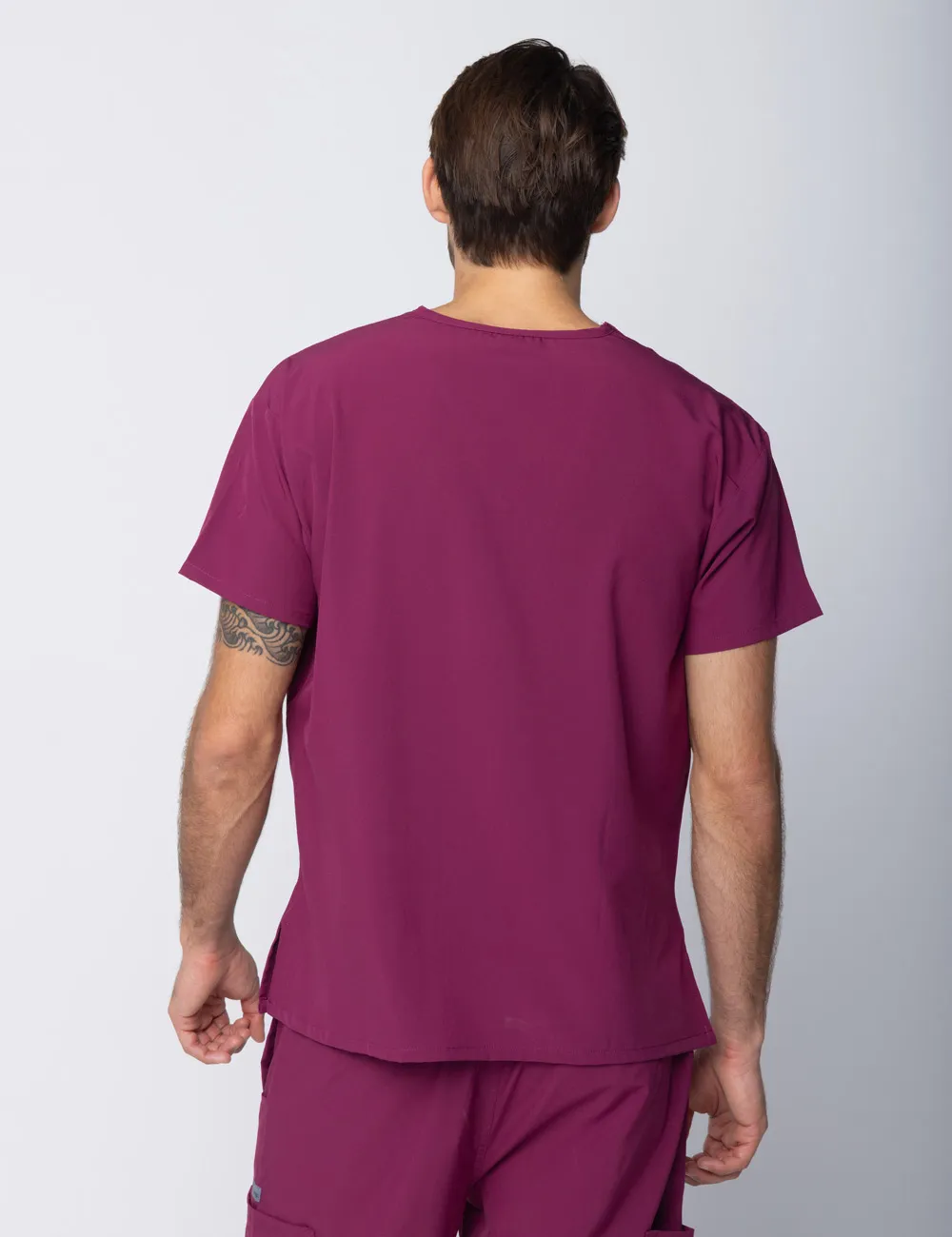 Anon Men's 4 Pocket V-Neck Top  Poly/Spandex - Exotic Plum - XXS - 1
