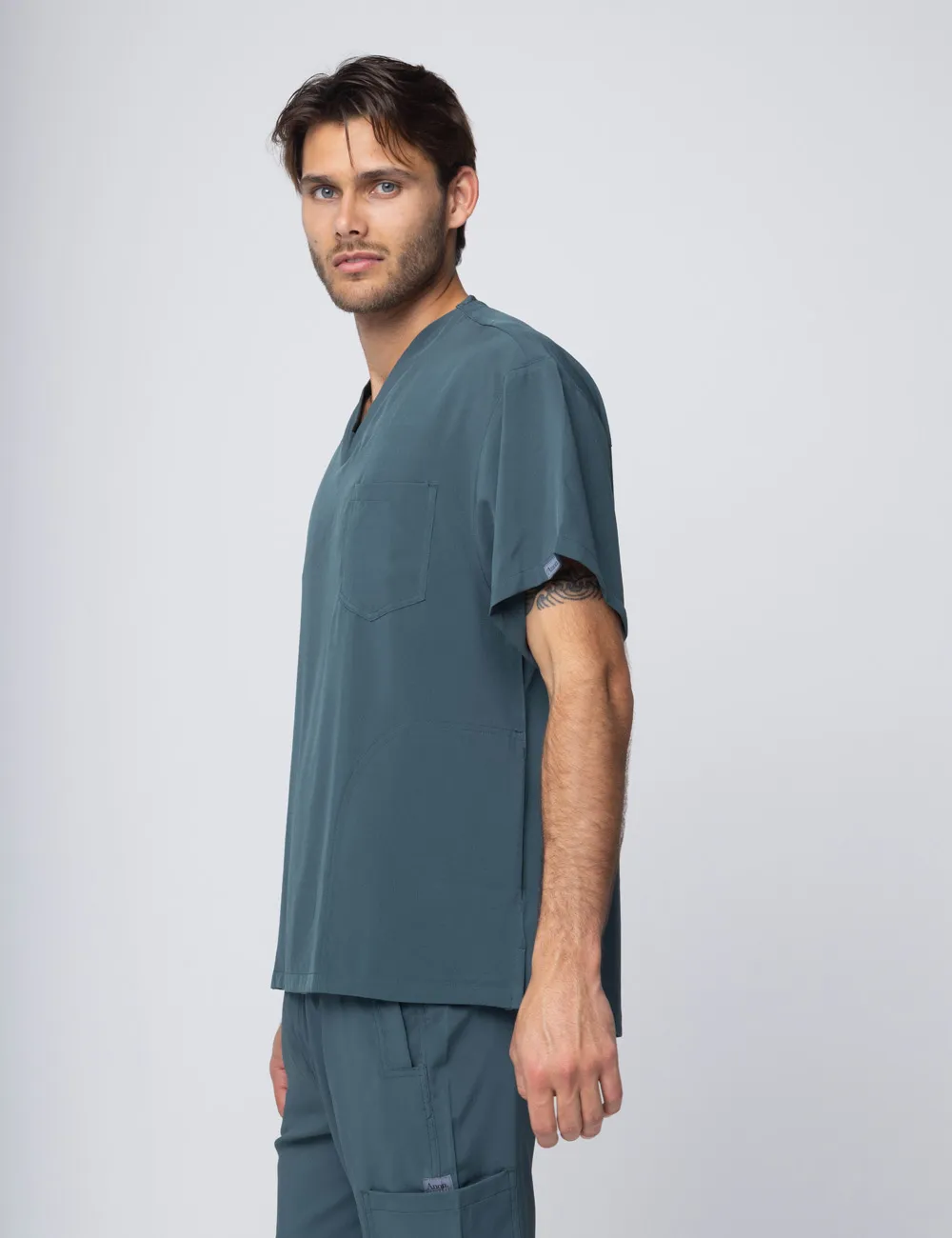 Anon Men's Scrub Top (Stealth Collection) Poly/Spandex - Forest Green - XX Small - 1