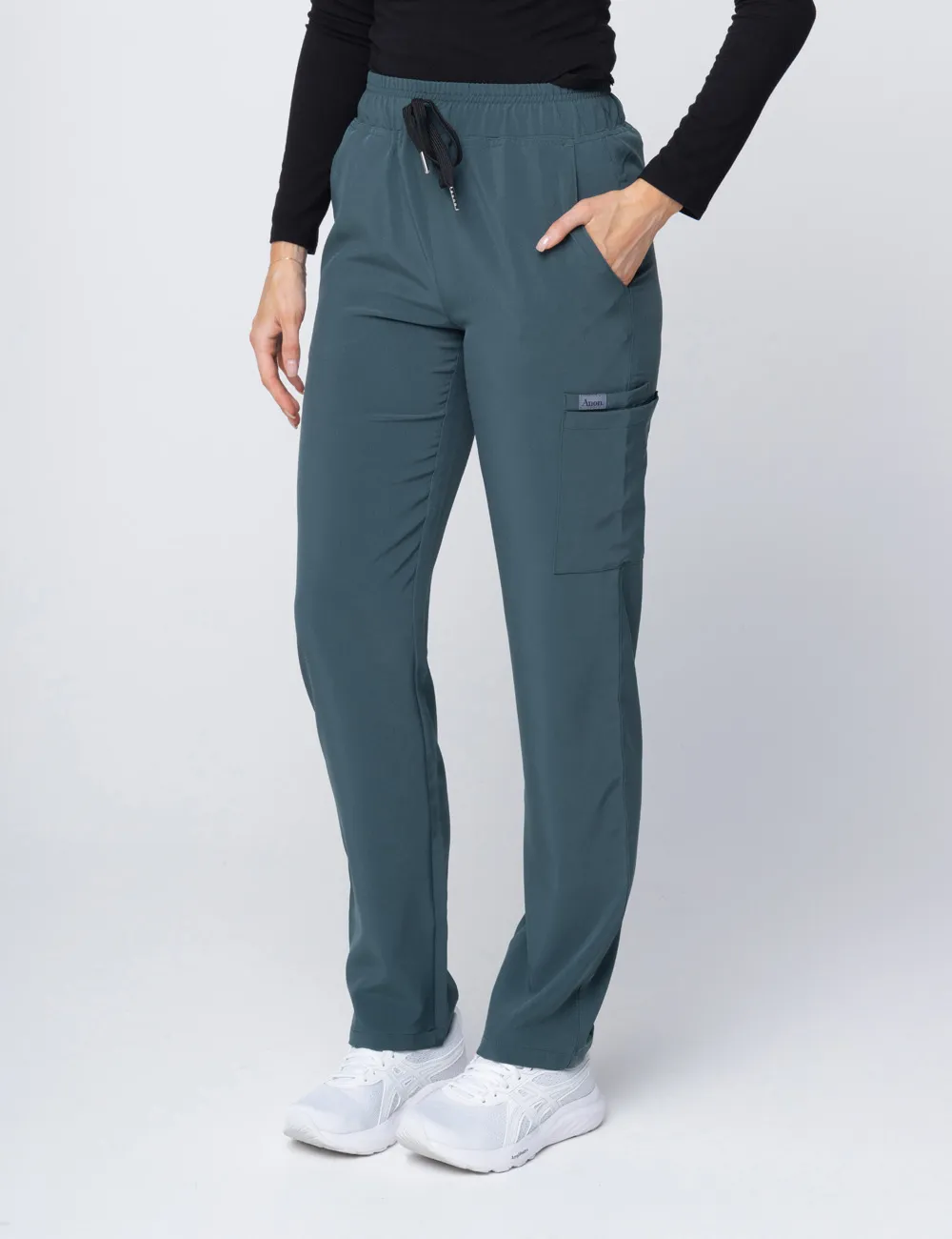 Anon Women's Scrub Pants (Whisper Collection) Poly/Spandex - Forest Green - 3X Large - 1