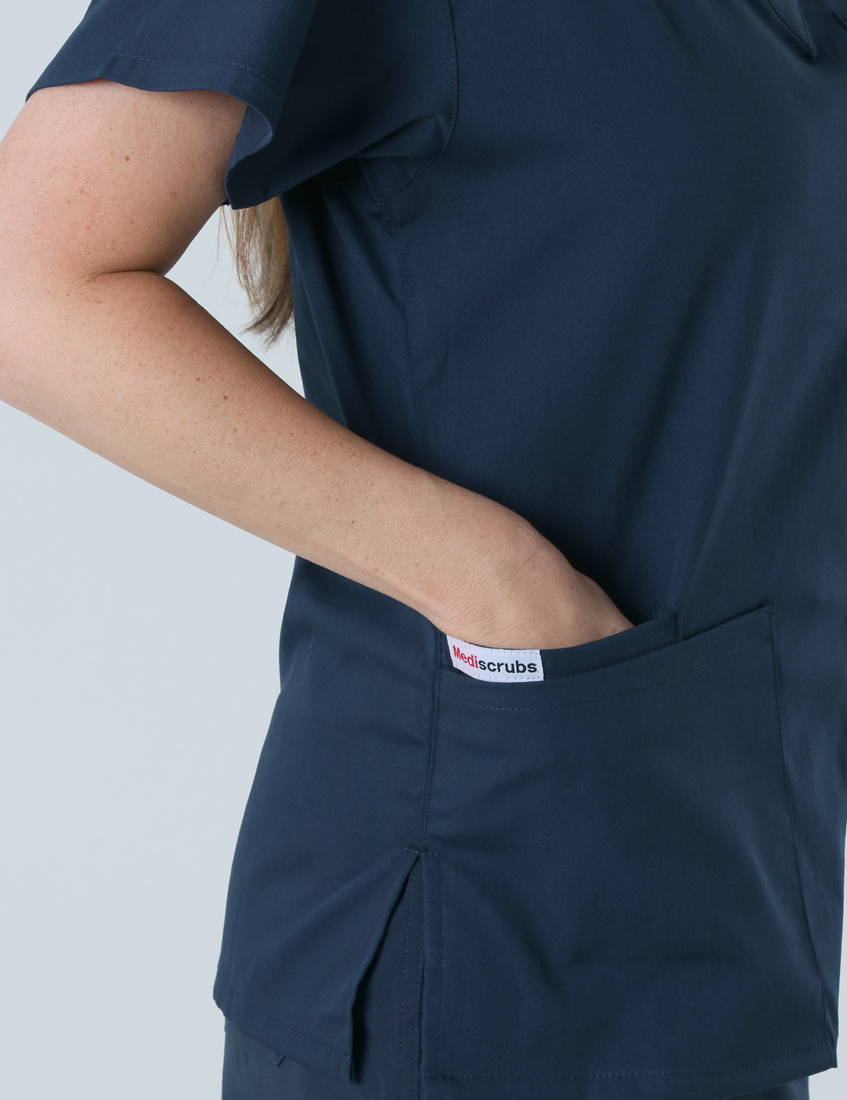 4 Pocket Scrub Top - Navy - X Small - 2