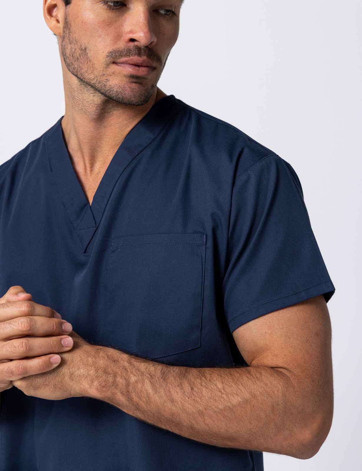 Men's 4 Pocket Scrub Top - Navy - 4X large - 2