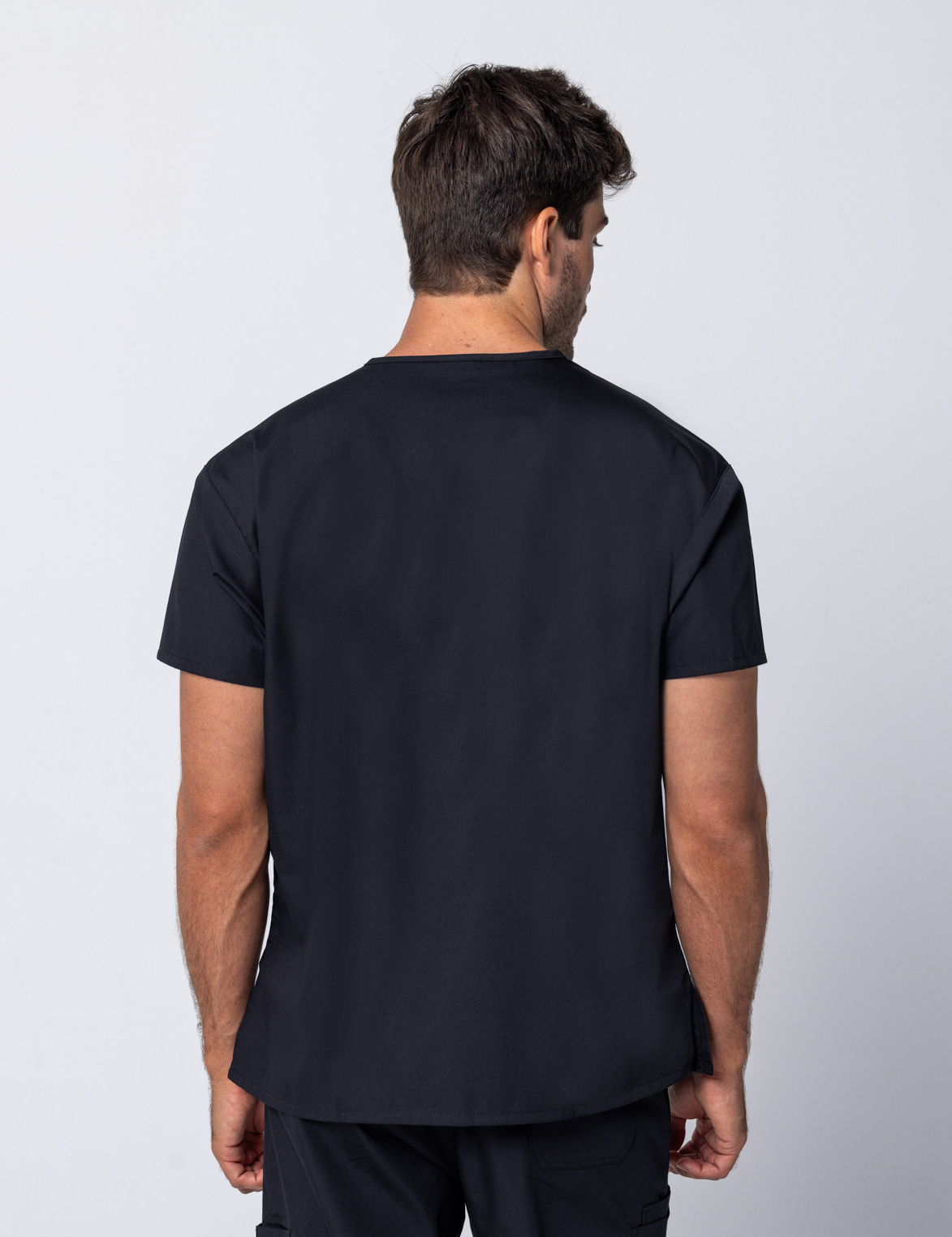 Men's 4 Pocket Scrub Top - Black - 4X large - 2