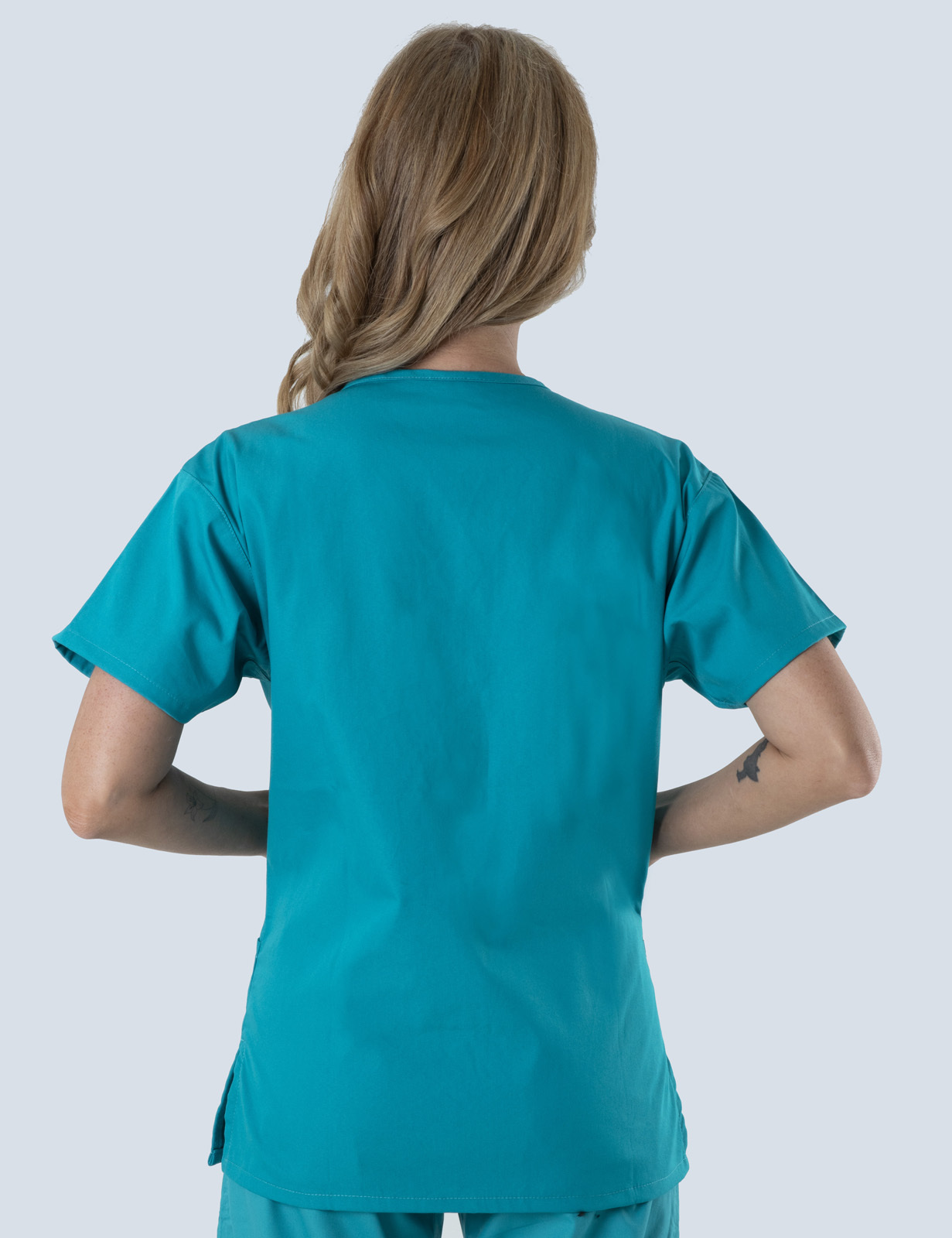 Women's 4 Pocket Scrub Top - Teal - 3X Large - 2