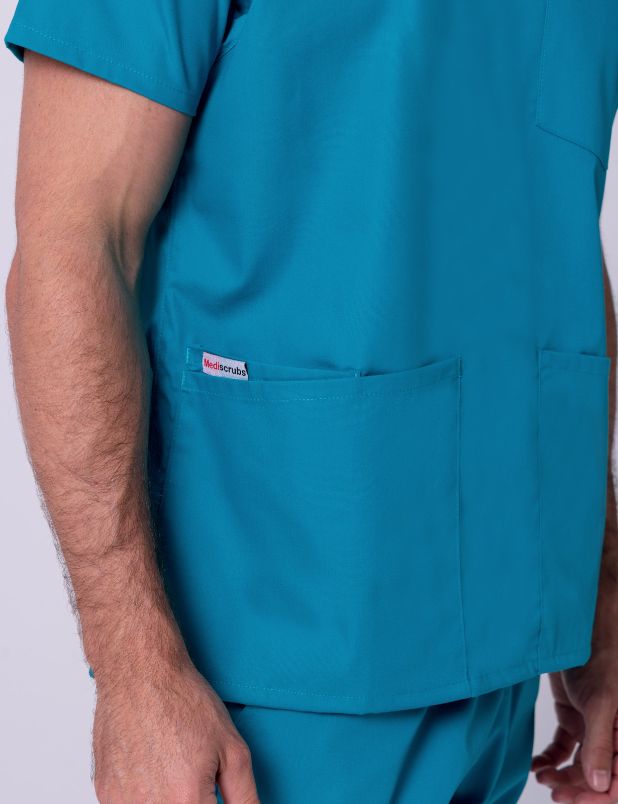 Men's 4 Pocket Scrub Top - Teal - 4X large - 2