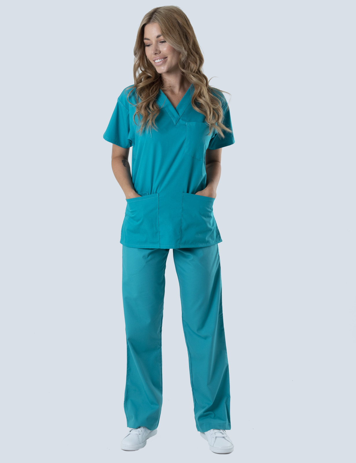 4 Pocket Scrub Top - Teal - 5X Large - 2