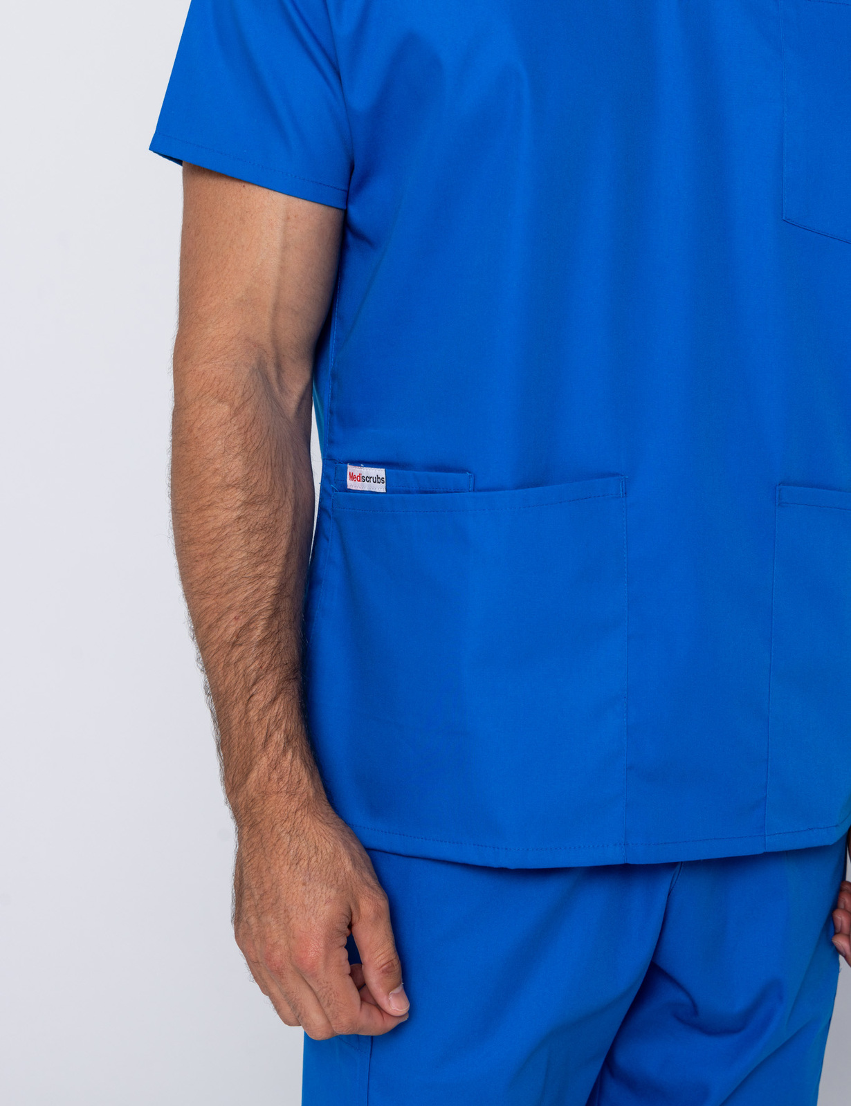 Men's 4 Pocket Scrub Top - Royal - 2X Large - 2