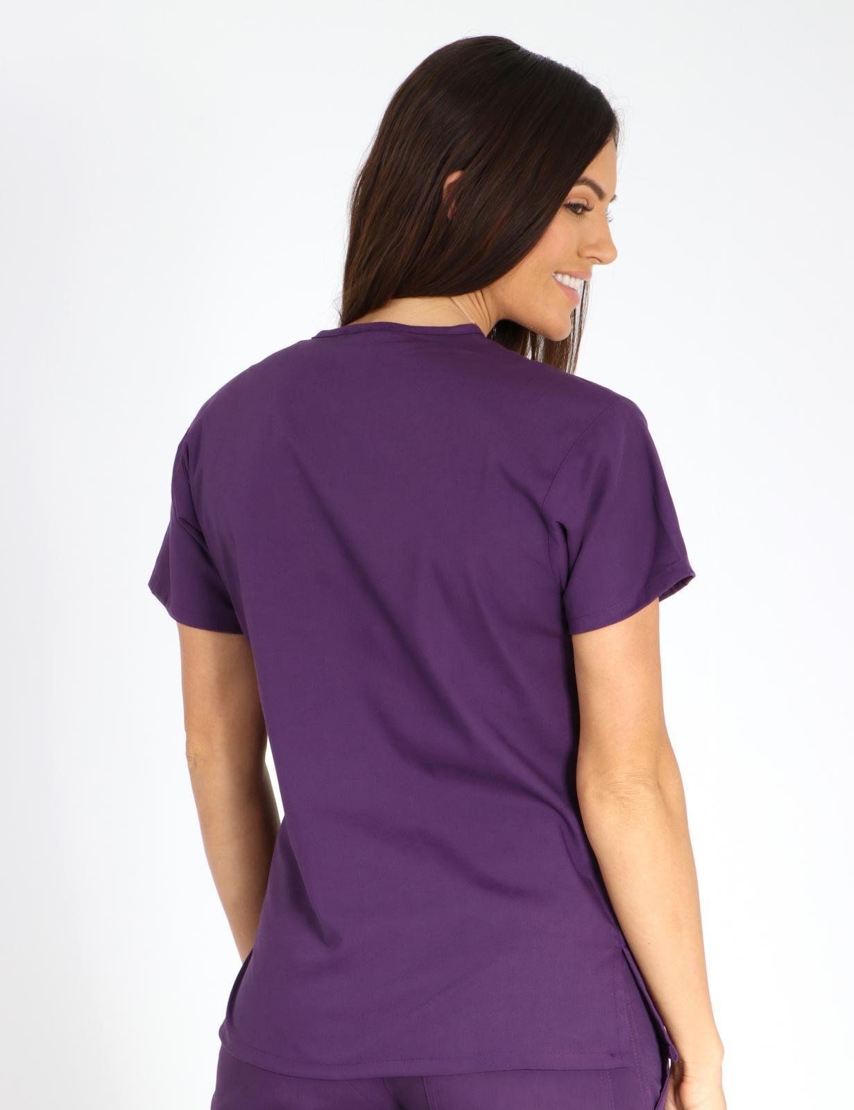 4 Pocket Scrub Top - Aubergine - 5X Large - 2