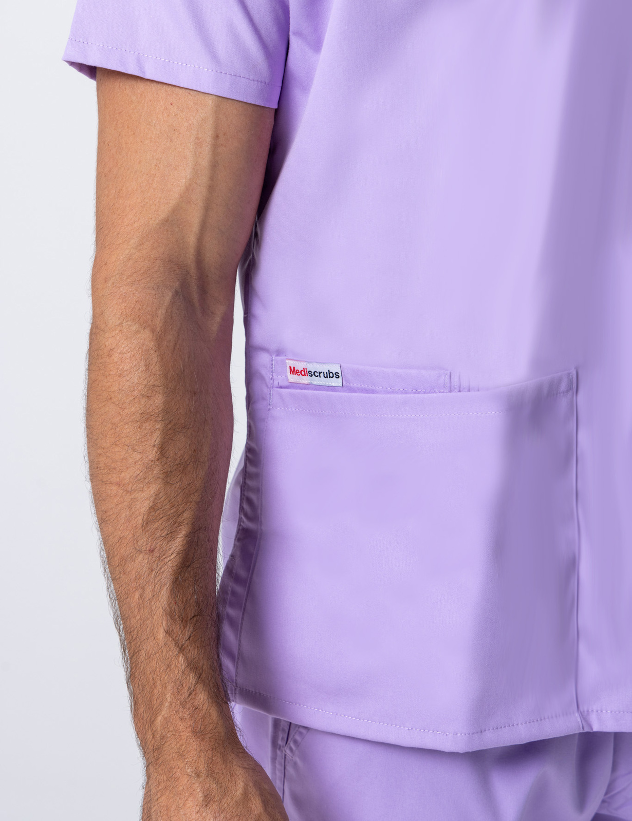 Men's 4 Pocket Scrub Top - Lilac - X Large - 2