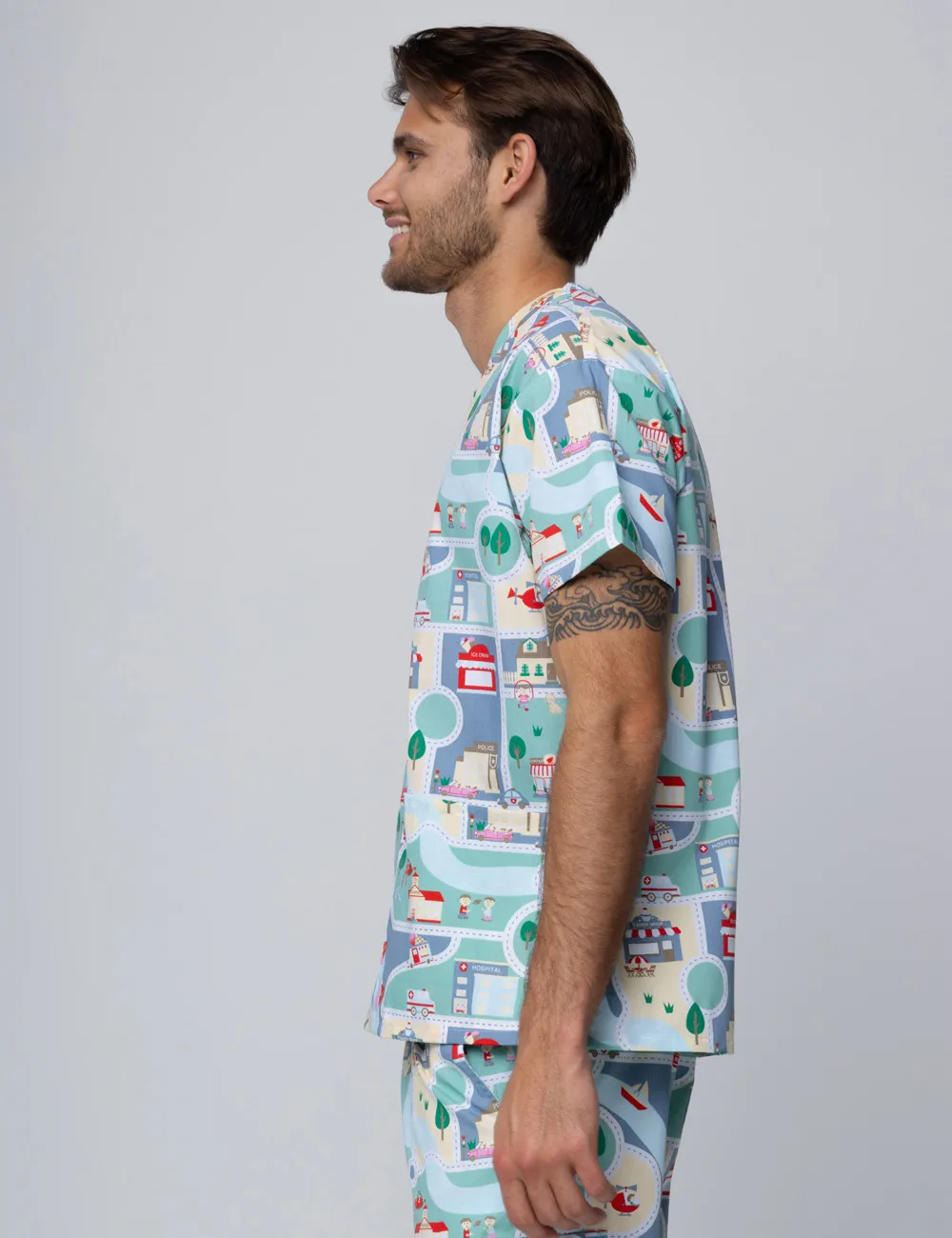 All Roads Lead To Happiness Classic Scrub Top - XXS - 2