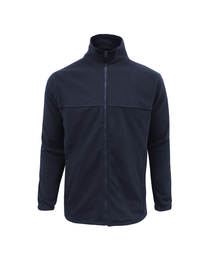 Mens Plain Micro Fleece Jacket in Navy - X Small (PF630) - 2