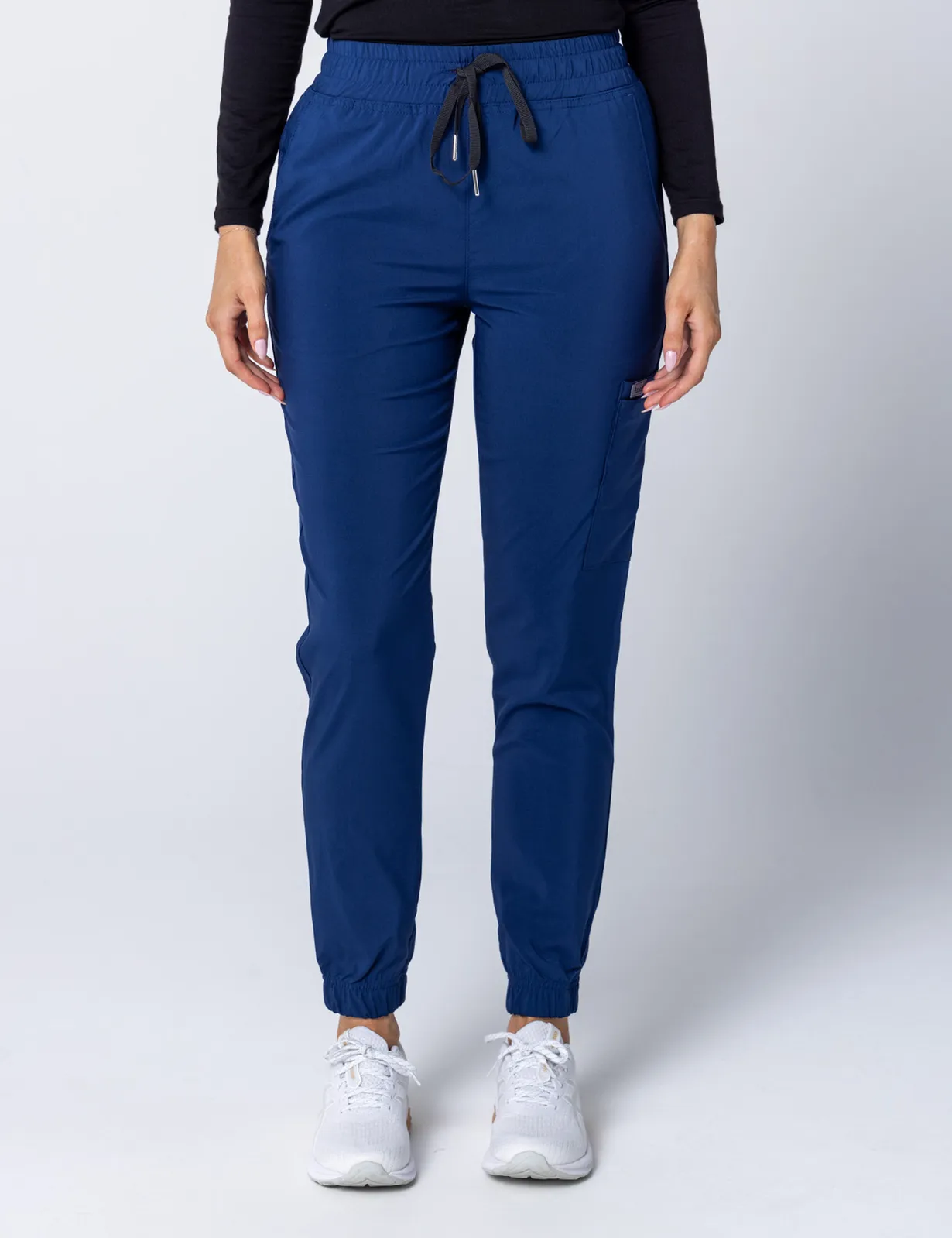 Tweed Health Super Clinic (Women's Scrub Top and Jogger Pants in Midnight Blue incl Logos) - 2