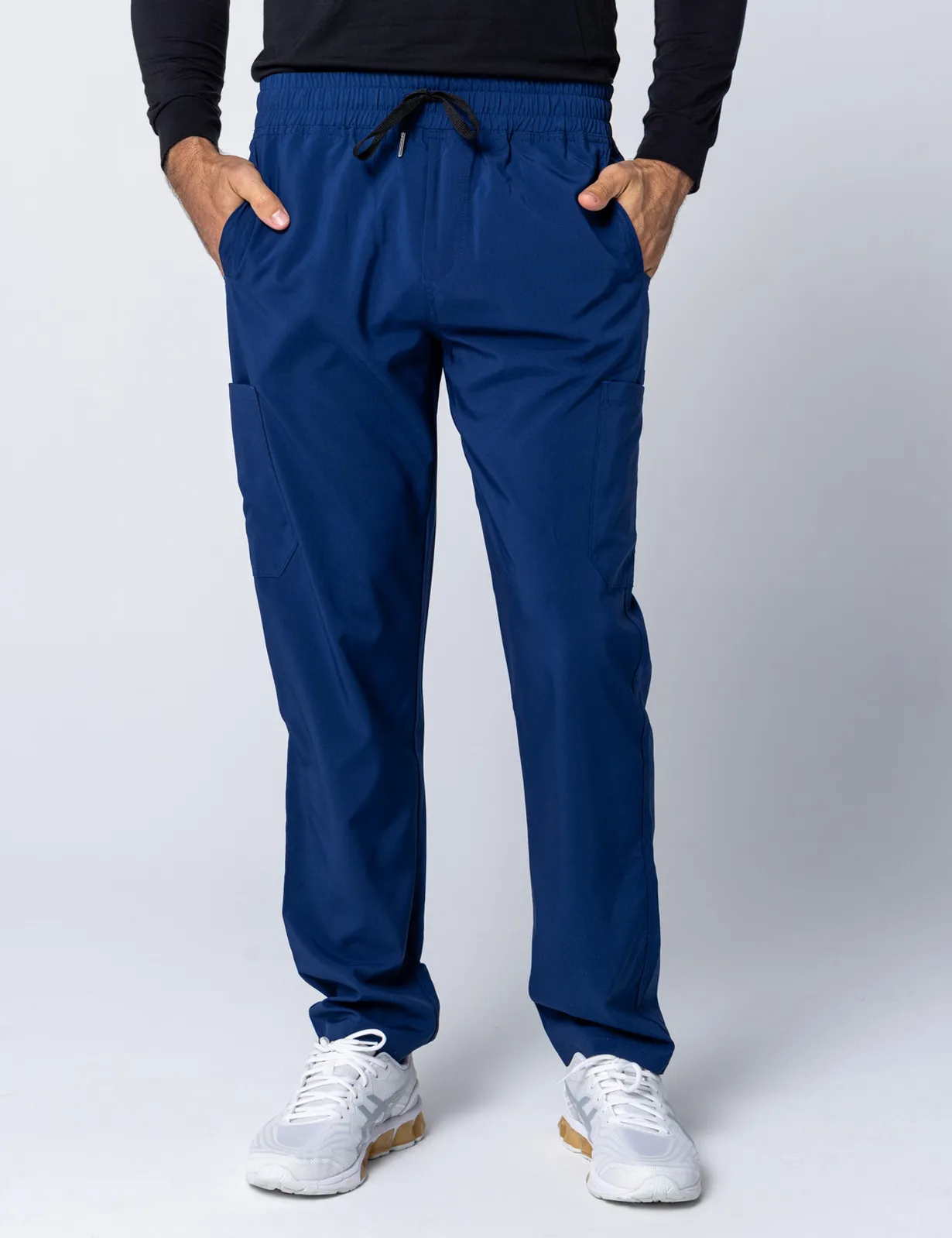 Tweed Health Super Clinic (Men's 4 Pocket Scrub Top and Pants in Midnight Blue incl Logos) - 2