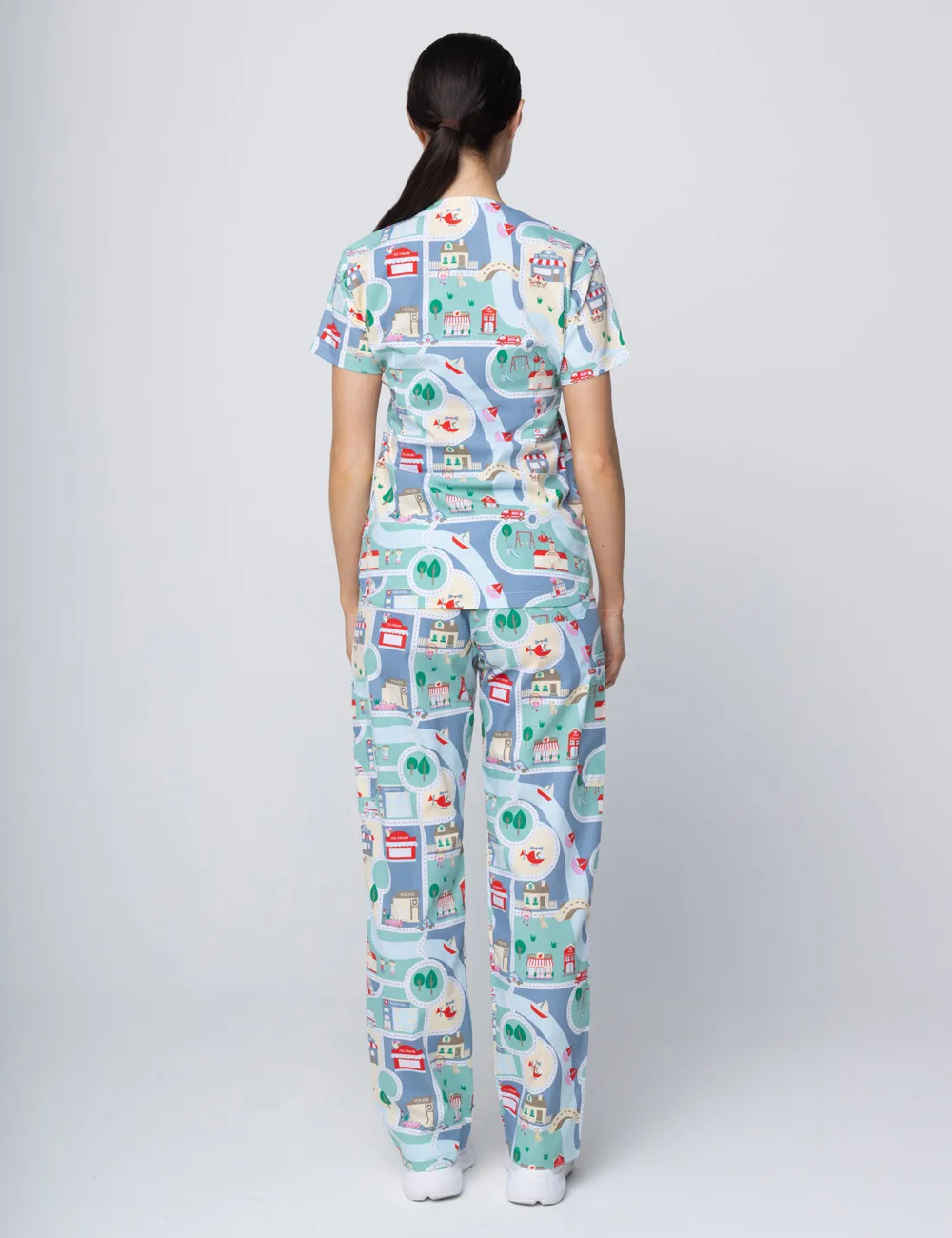 All Roads Lead To Happiness Women's Luxe Scrub Top - XXS - 2