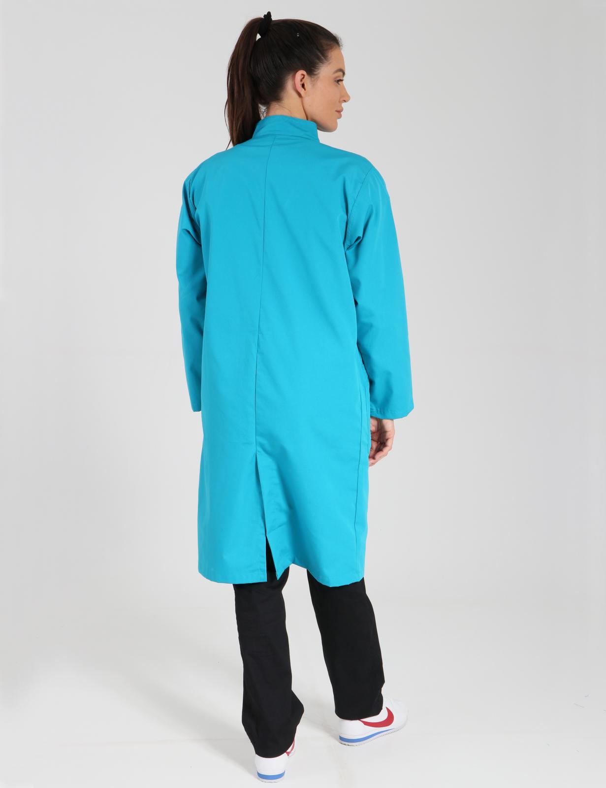 Lab Gown With Front Pockets And Side Ties - Teal - X Small - 2