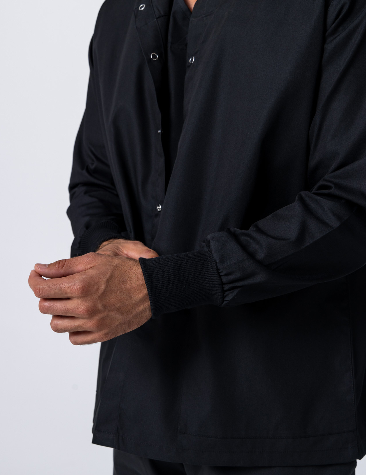 Men's Scrub Jacket - Black - 2X Large - 2