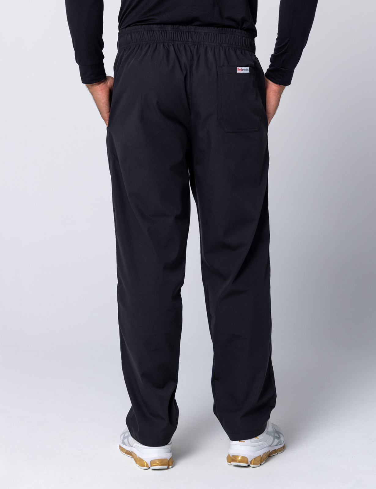 Men's Regular Cut Pants - Black - Large - Tall - 2