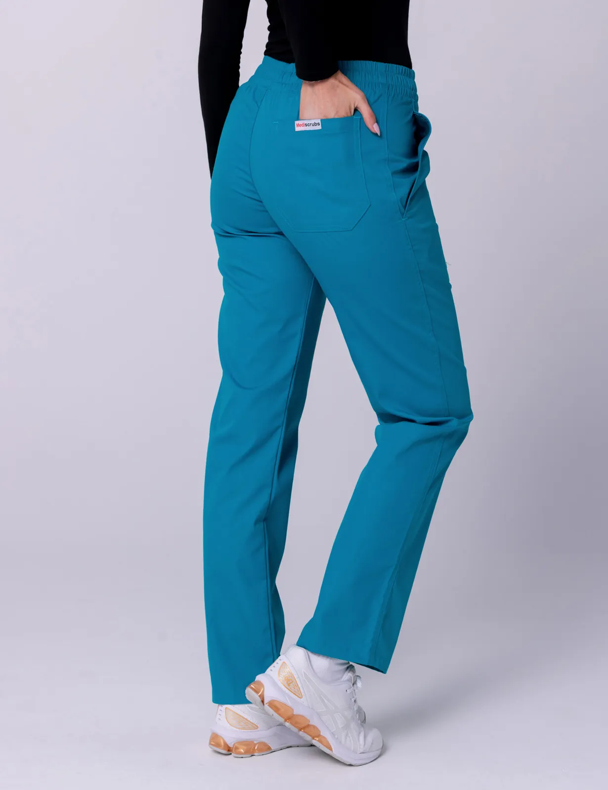 Women's Regular Cut Pants - Teal - 5x Large - Tall - 2