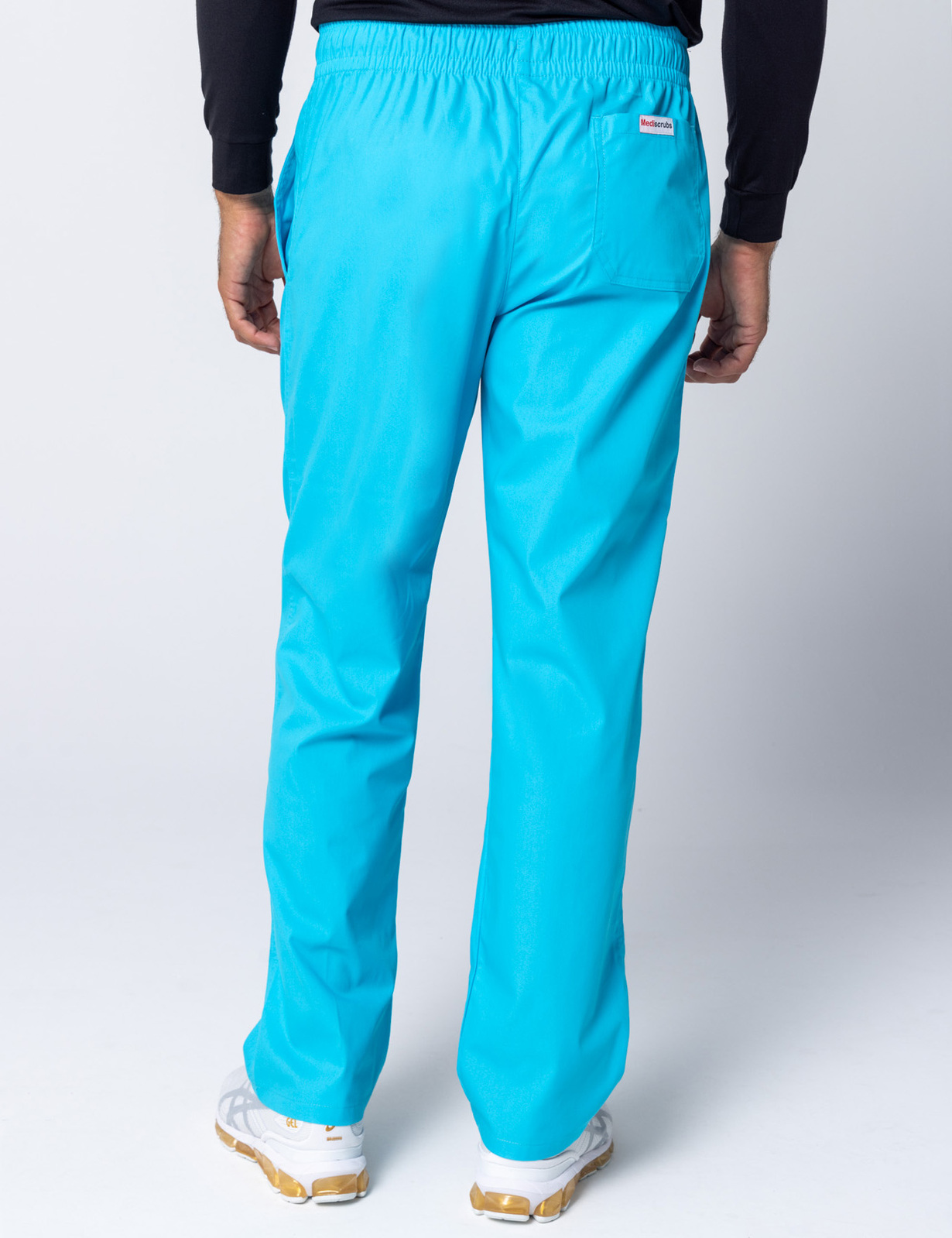 Men's Regular Cut Pants - Aqua - Small - 2