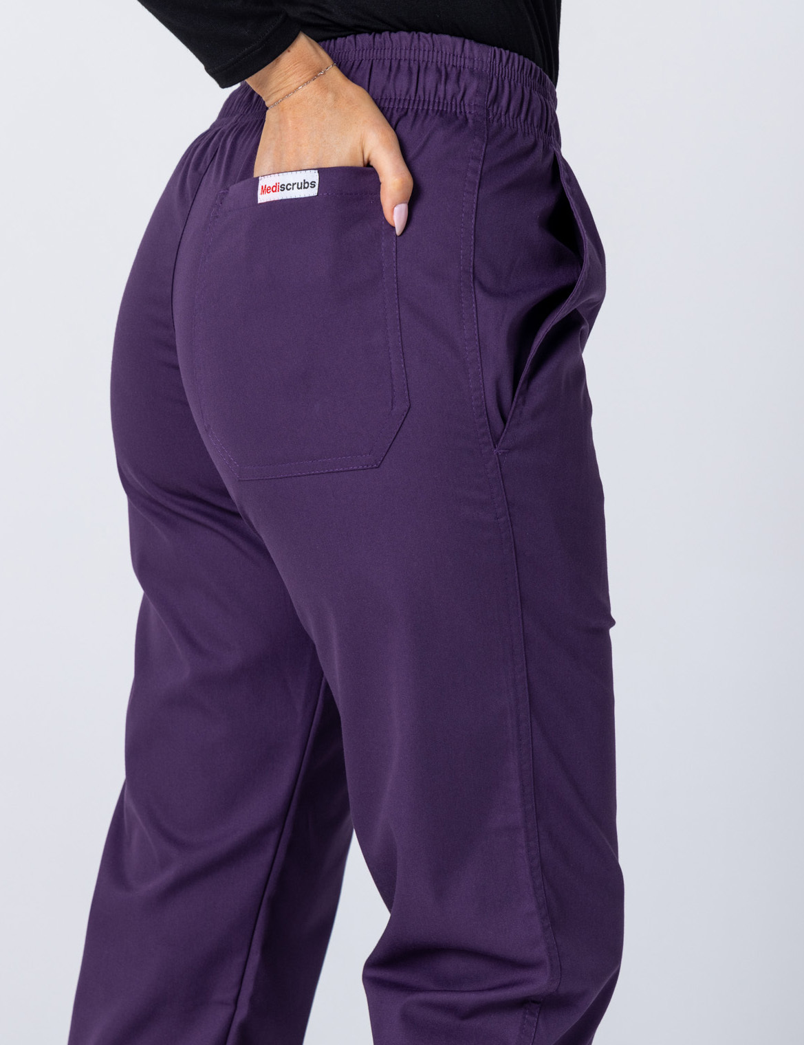 Women's Regular Cut Pants - Aubergine - X Small - 2