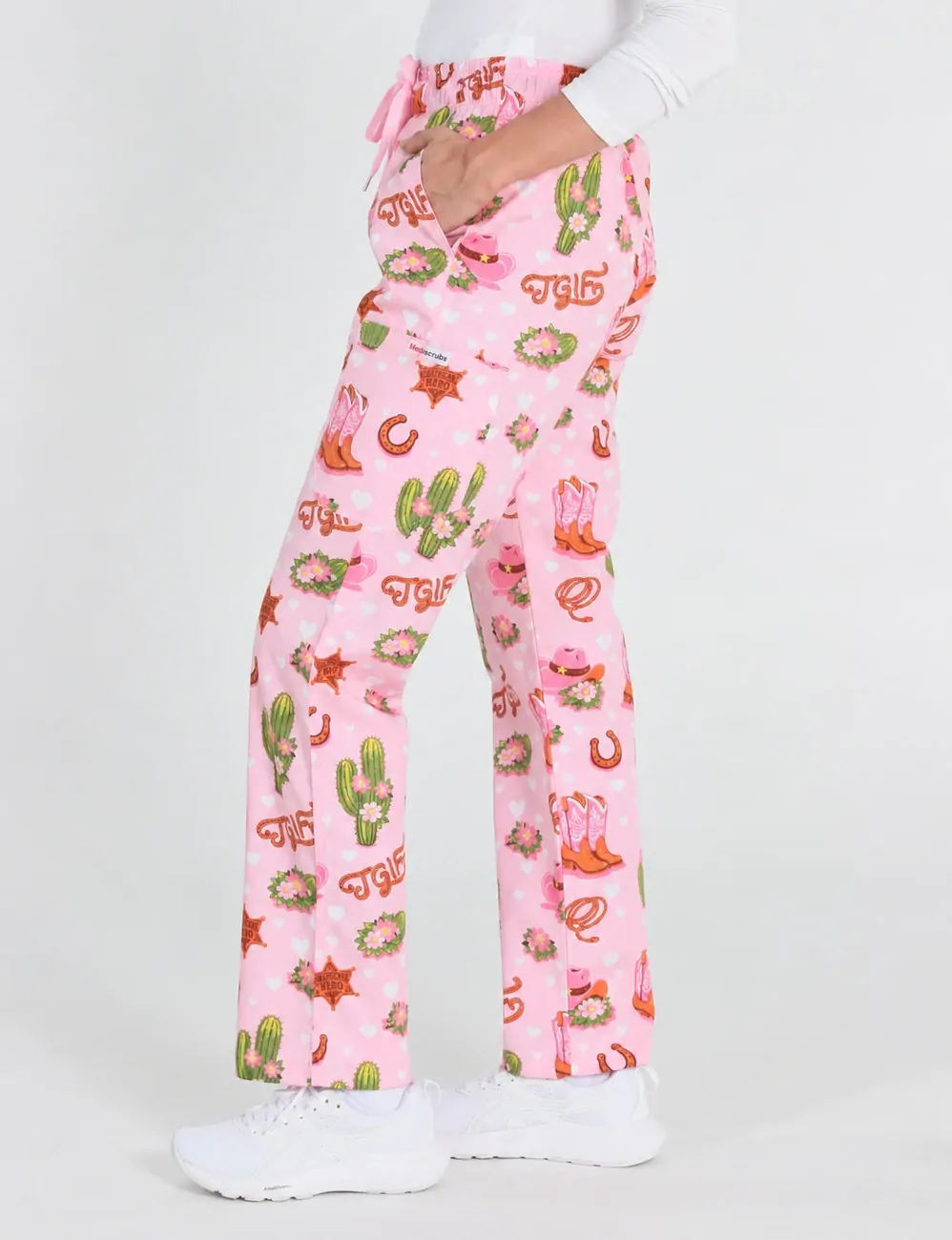 TGIF Boot Scootin' Friyay Women's Cargo Performance Scrub Pants - 2