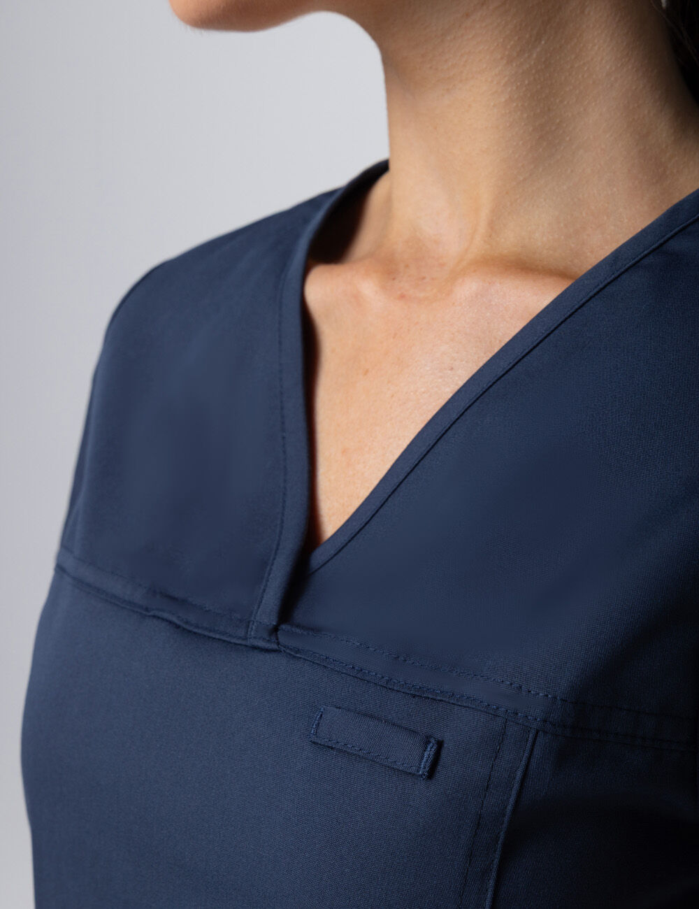 Women's Fit Solid Scrub Top - Navy - 3X Large - 2