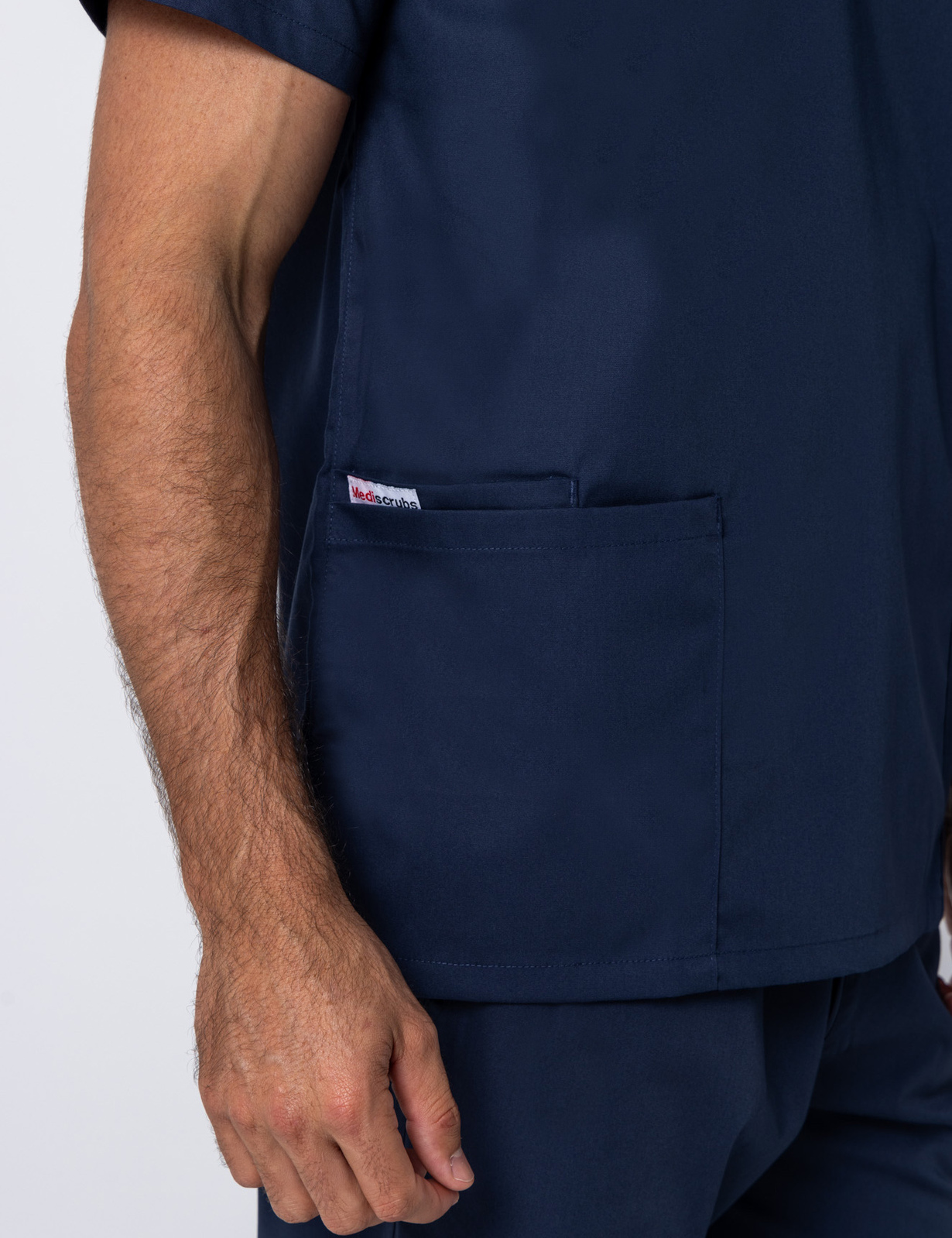 Men's Fit Solid Scrub Top - Navy - 4X large - 2