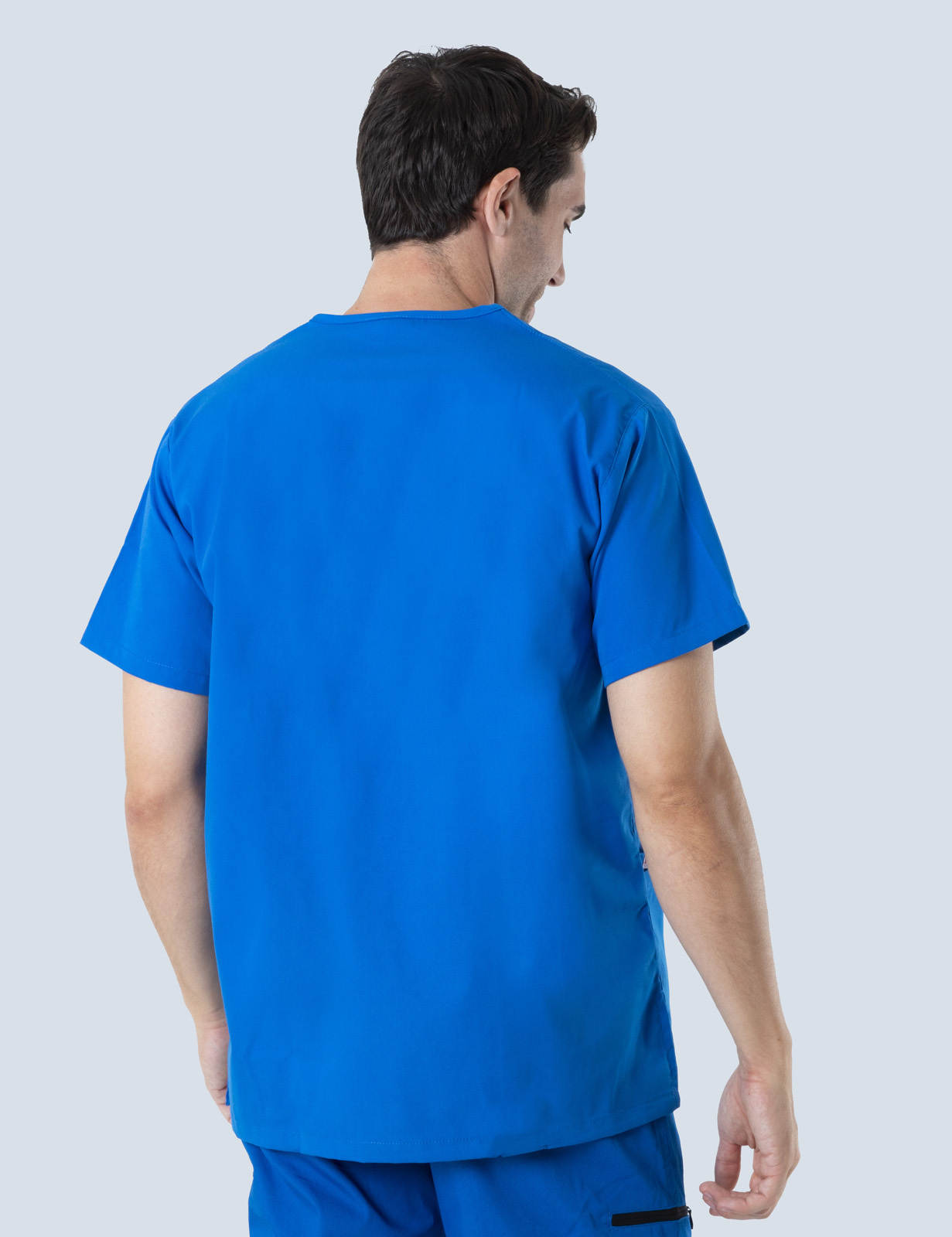Men's Fit Solid Scrub Top - Royal - Small - 2