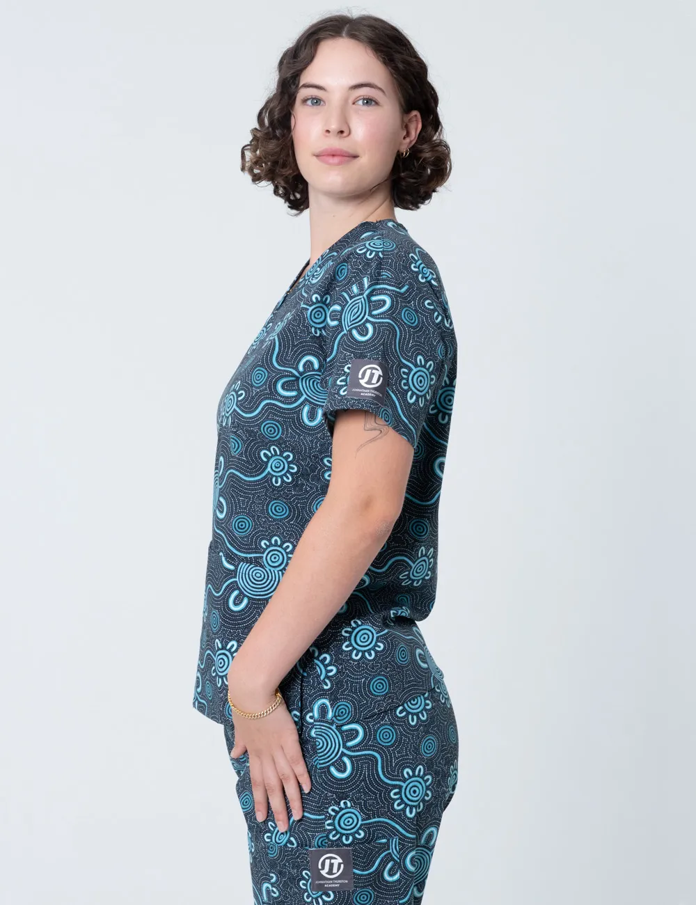 JT Academy Unisex Scrub Top - XXS - 2