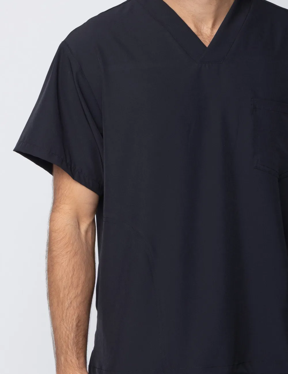 Anon Men's Scrub Top (Stealth Collection) Poly/Spandex - Tuxedo Black - 2X Large - 2