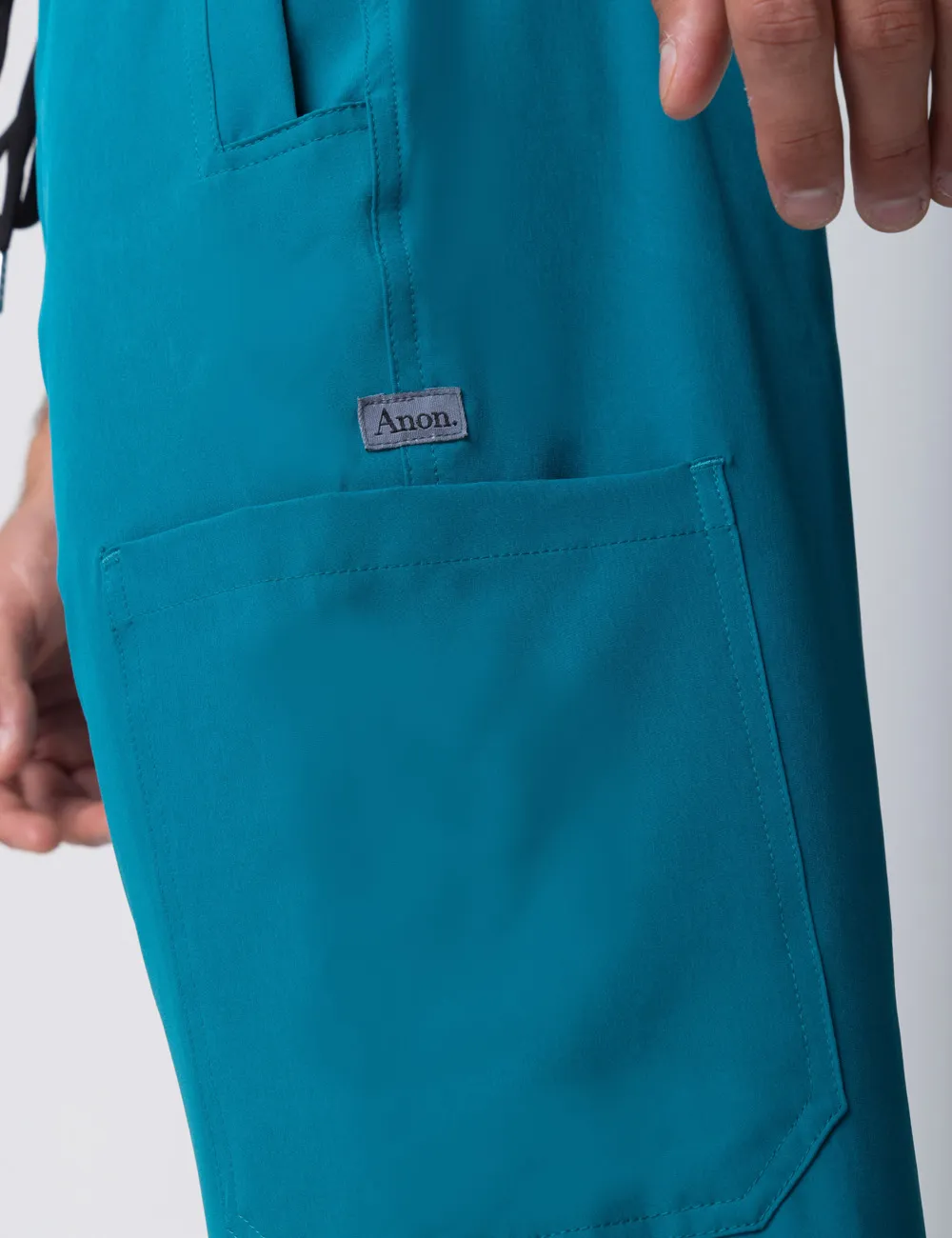 Anon Men's Scrub Pants (Stealth Collection) Poly/Spandex - Emerald Tide - XXS - 2