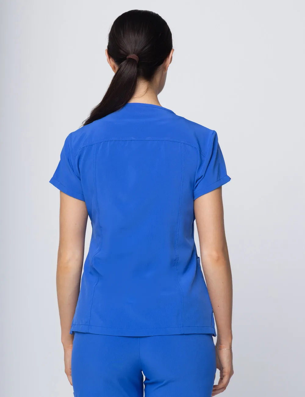 Anon Women's Scrub Top (Whisper Collection) - Electric Blue - XXS - 2