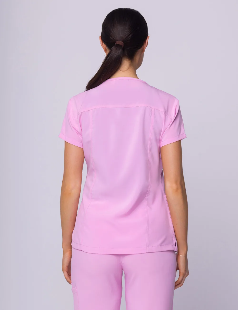 Anon Women's Scrub Top (Whisper Collection) - Pink Frosting - XXS - 2