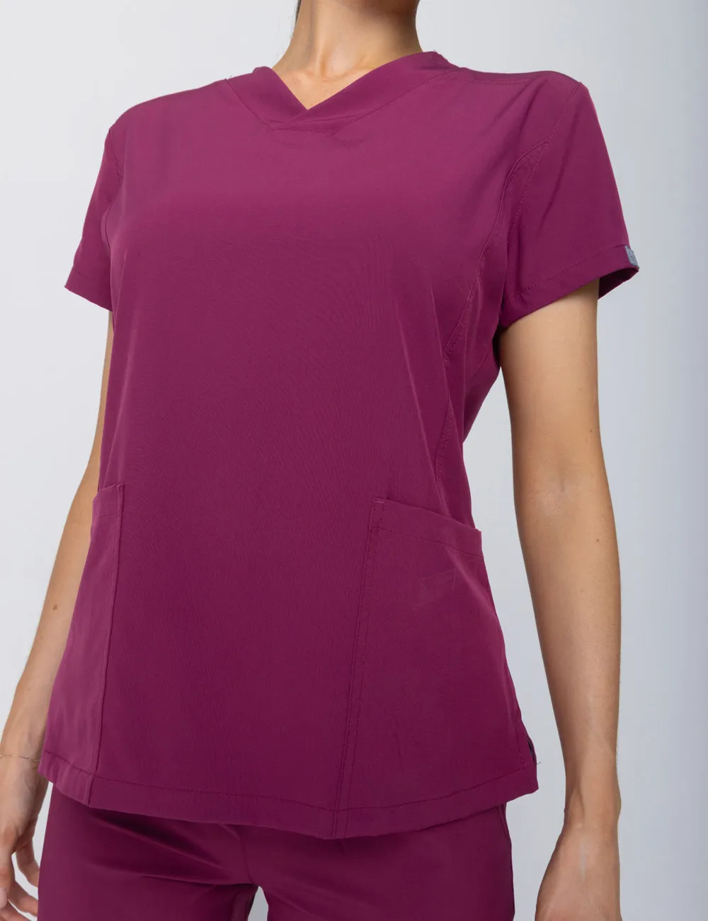 Anon Women's Scrub Top (Whisper Collection) - Exotic Plum - XXS - 2