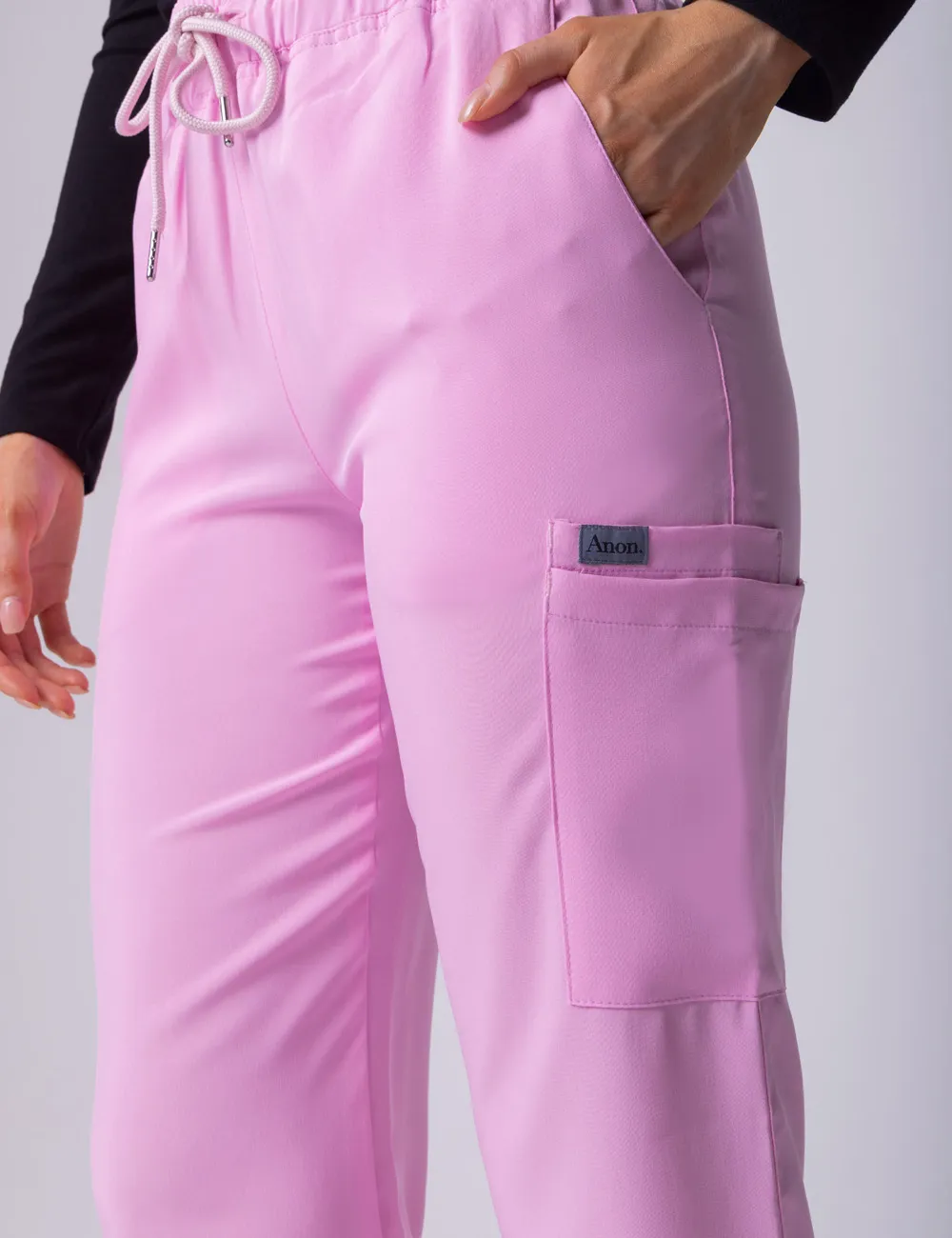 Anon Women's Scrub Pants (Whisper Collection) - Pink Frosting - XXS - 2