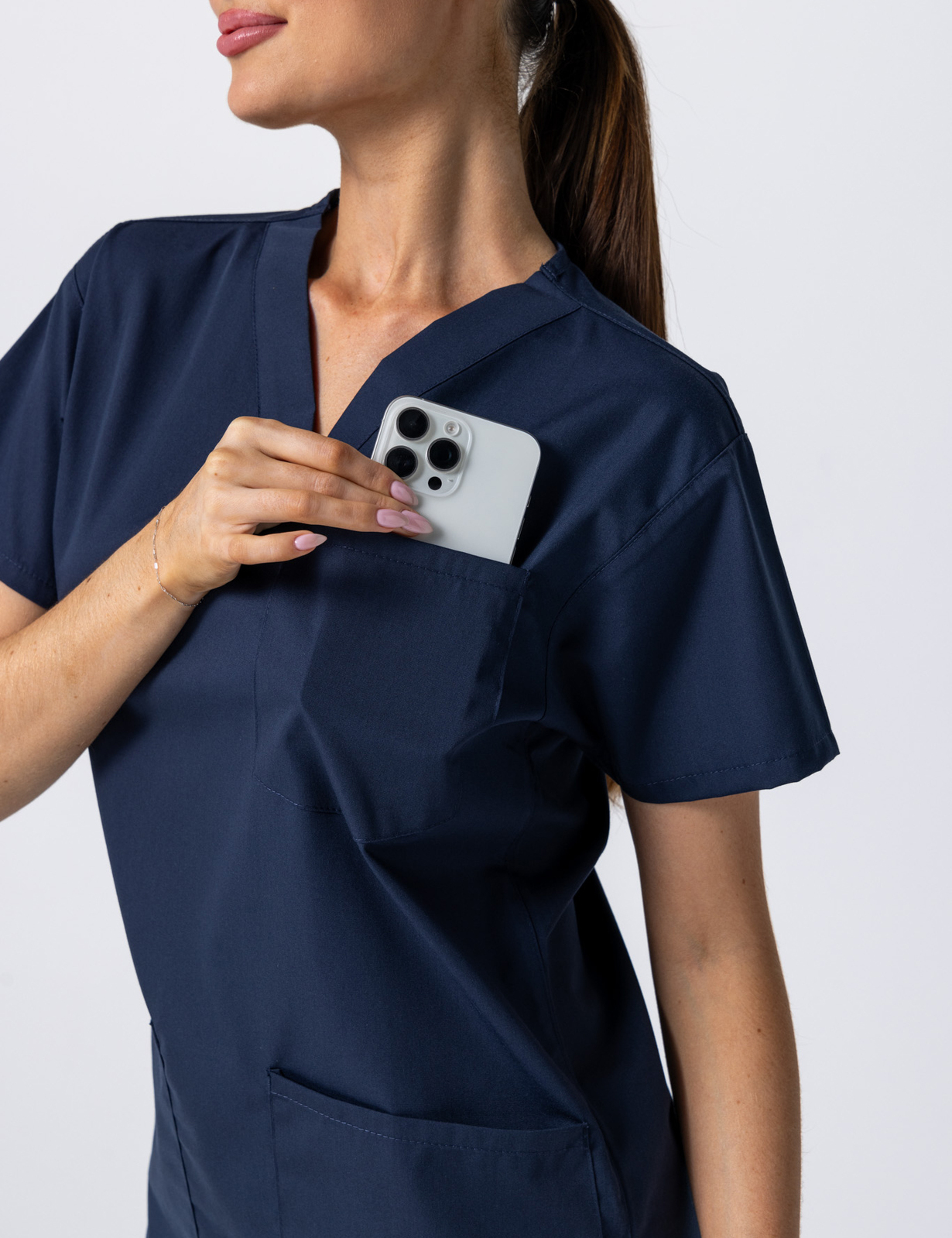 Women's 4 Pocket Scrub Top - Navy - 3X Large - 3