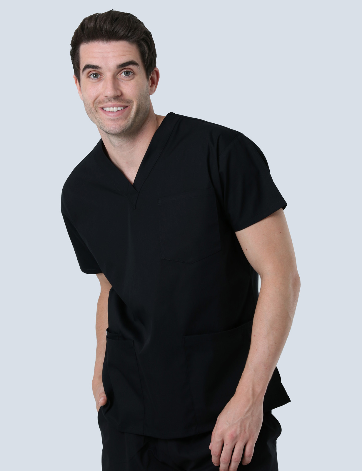4 Pocket Scrub Top - Black - 5X Large - 3
