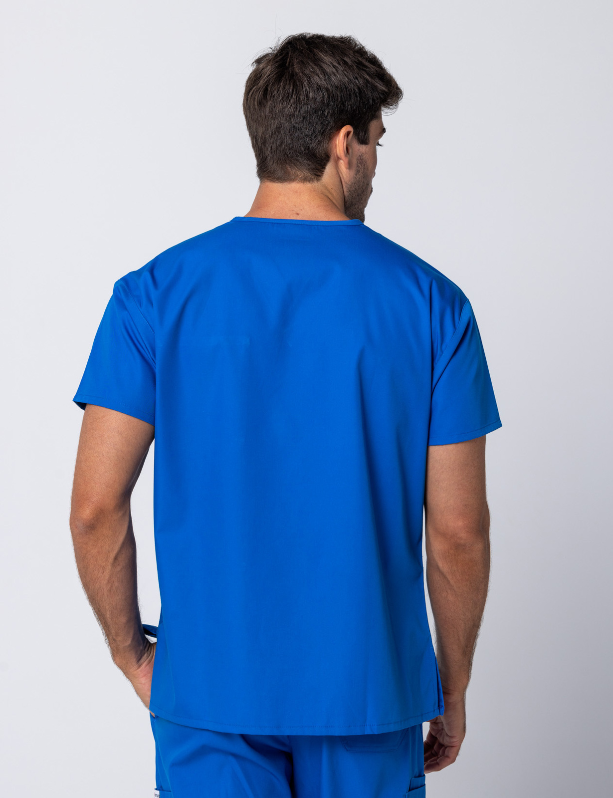 Men's 4 Pocket Scrub Top - Royal - 2X Large - 3